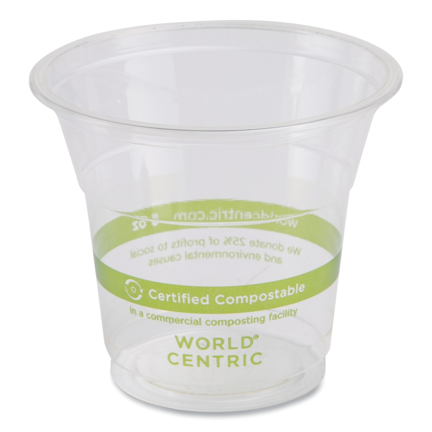 World Centric PLA Cold Cups, 5 Oz, Clear, Carton Of 2,000 Cups