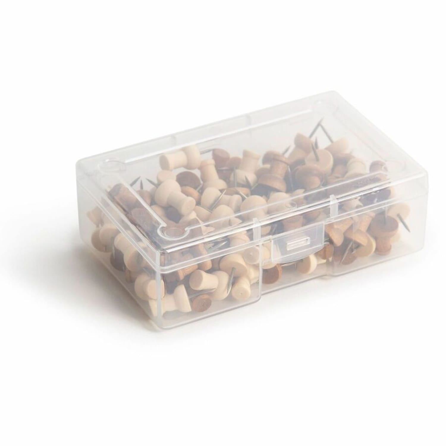 U Brands Wood Push Pins, Natural and Dark, 100-Count (3085U06-24) - 0.38in Shank - 0.25in Head - 100 / Pack - Natural, Brown - Steel, Wood, Plastic - Image 4