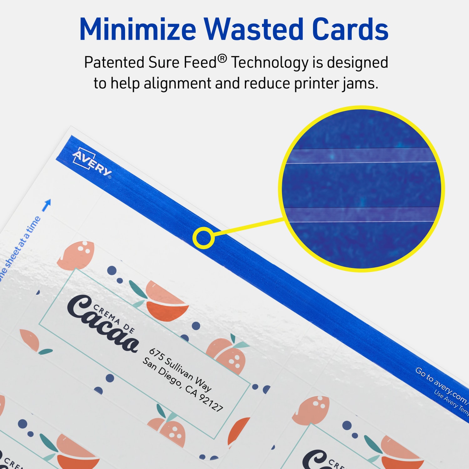 Avery Printable Rounded Corner Mini Business Cards With Sure Feed Technology, Print-To-The-Edge, 1.75inx3.5in, Glossy White, Pack Of 200 - Image 5