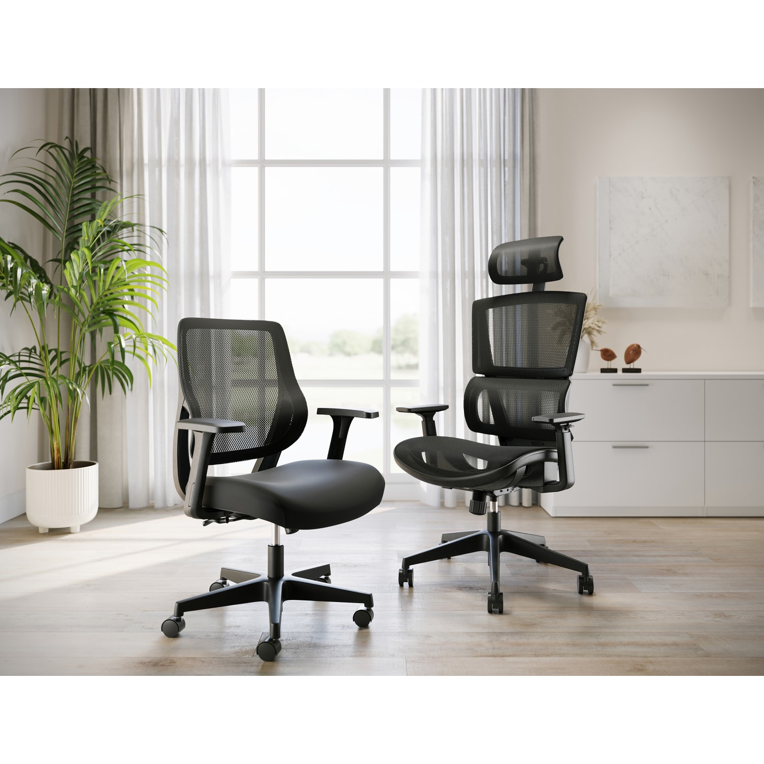 Realspace Radano Mesh High Back Executive Office Chair Black BIFMA Compliant PopularChairscom
