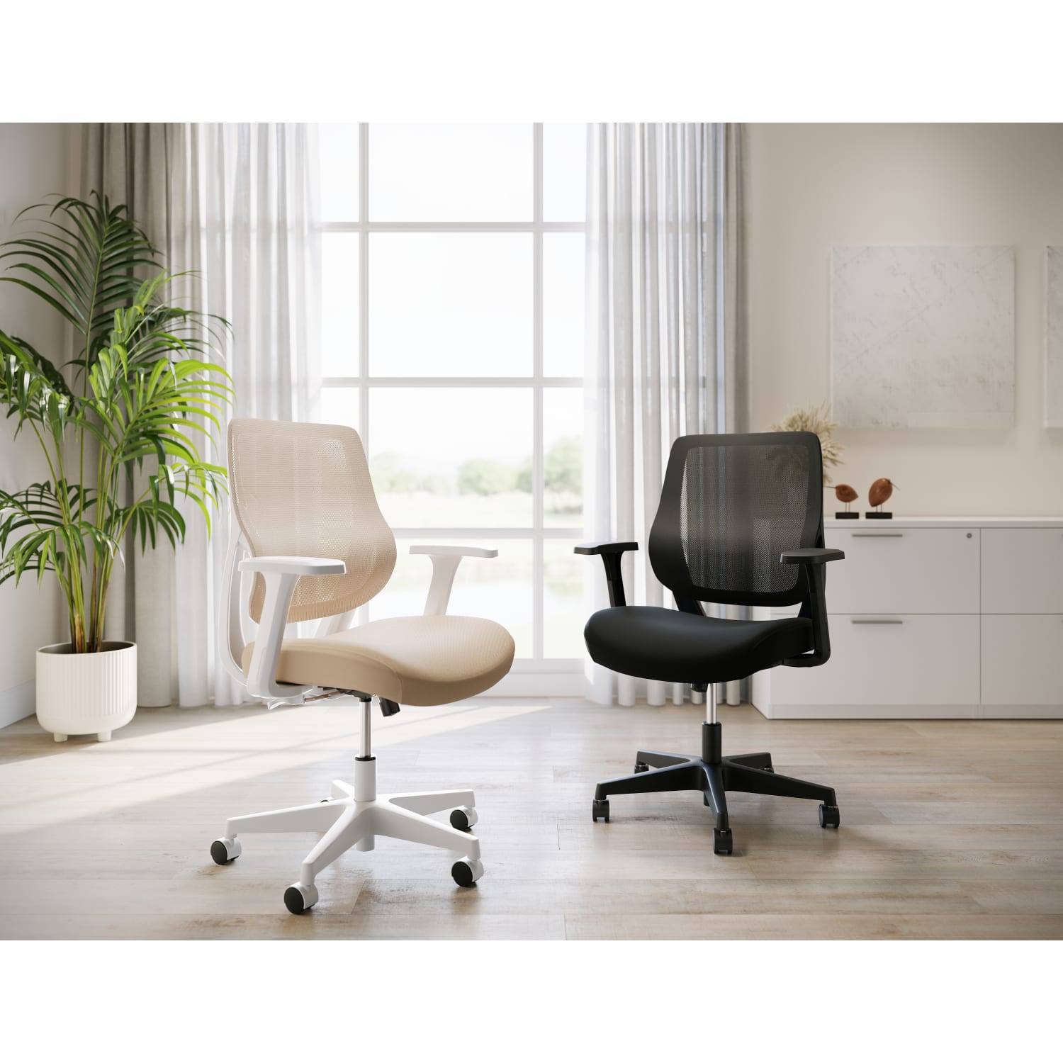 Realspace Sensi Mesh/Fabric Low-Back Task Office Chair, Black, BIFMA Compliant - Image 8