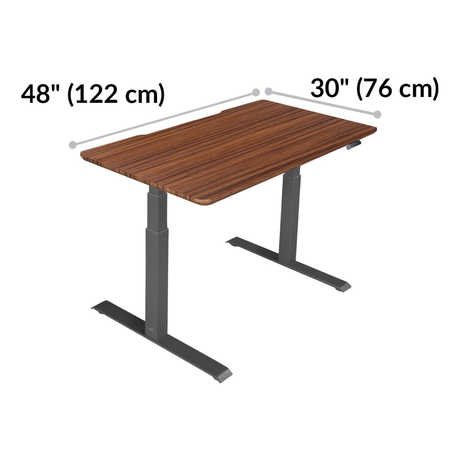 Vari Electric 48inW Standing Desk, Darkwood - Image 6