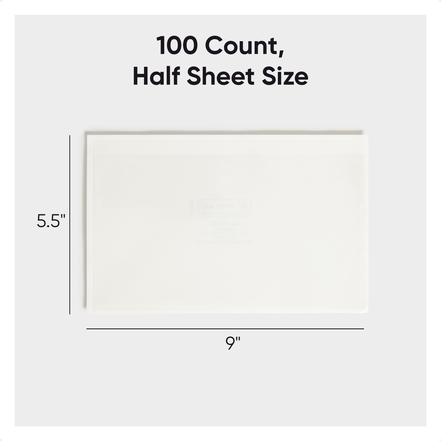 Smead Self-Adhesive Poly Document Pockets, 9in x 5 9/16in, Clear, Box Of 100 - Image 3