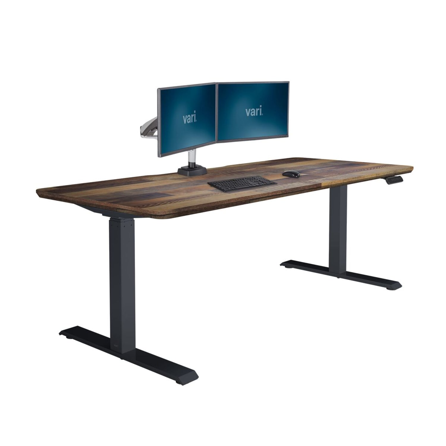 VARI 72inW Adjustable Electric Standing Desk, Reclaimed Wood - Image 5