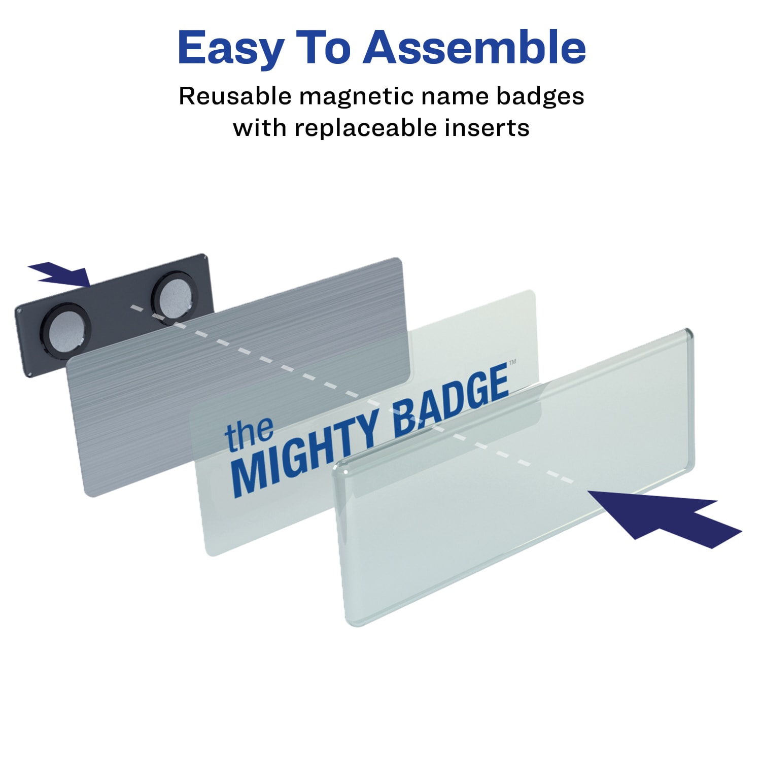 Avery The Mighty Badge Inserts For Inkjet Printers, 1in x 3in, Clear, Pack Of 100 Inserts - Image 5