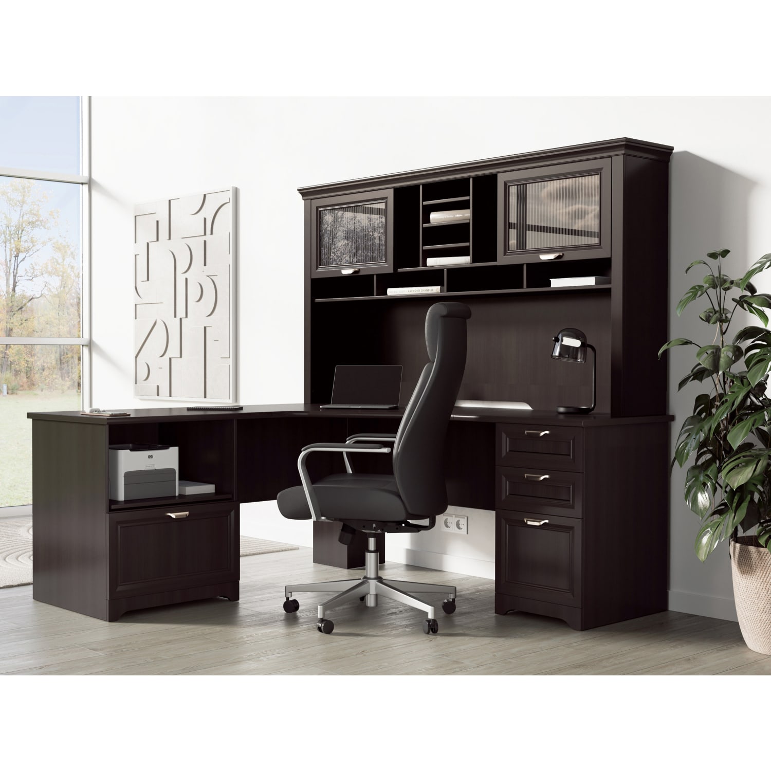 Realspace Magellan Performance 71W Hutch For LShaped Corner Desk Espresso PopularChairscom Realspace Magellan Performance 71W Hutch For L Shaped Corner Desk Espresso PopularChairscom