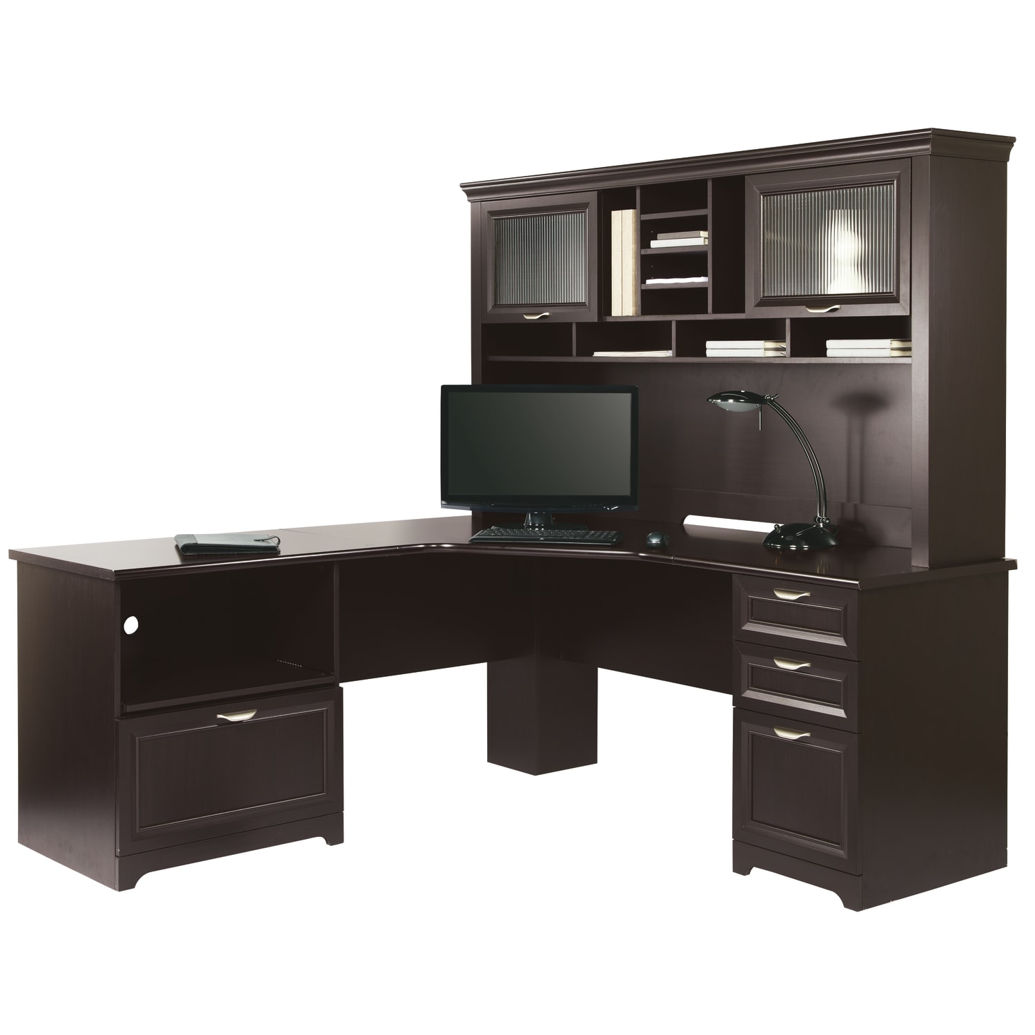 Realspace Magellan Performance 71inW L-Shaped Corner Desk, Espresso - Image 6