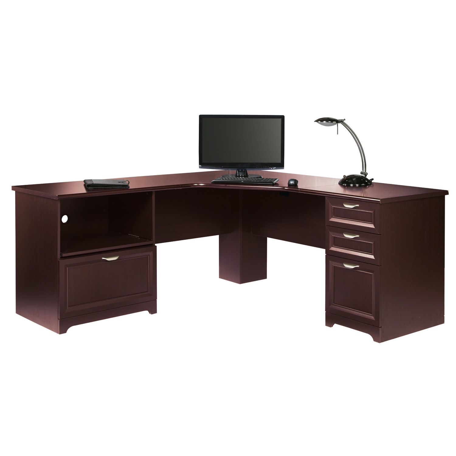 Realspace Magellan Performance 71inW L-Shaped Corner Desk, Cherry - Image 3