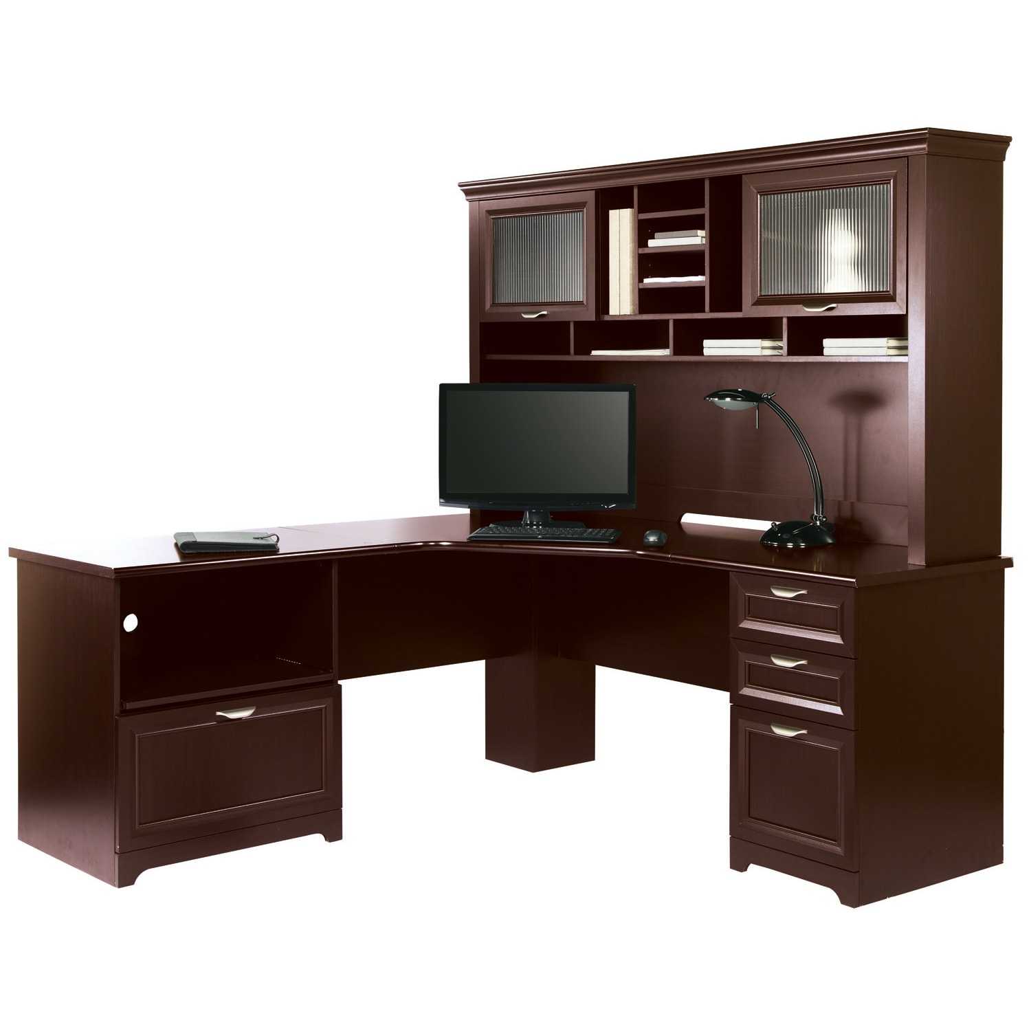 Realspace Magellan Performance 71inW L-Shaped Corner Desk, Cherry - Image 4