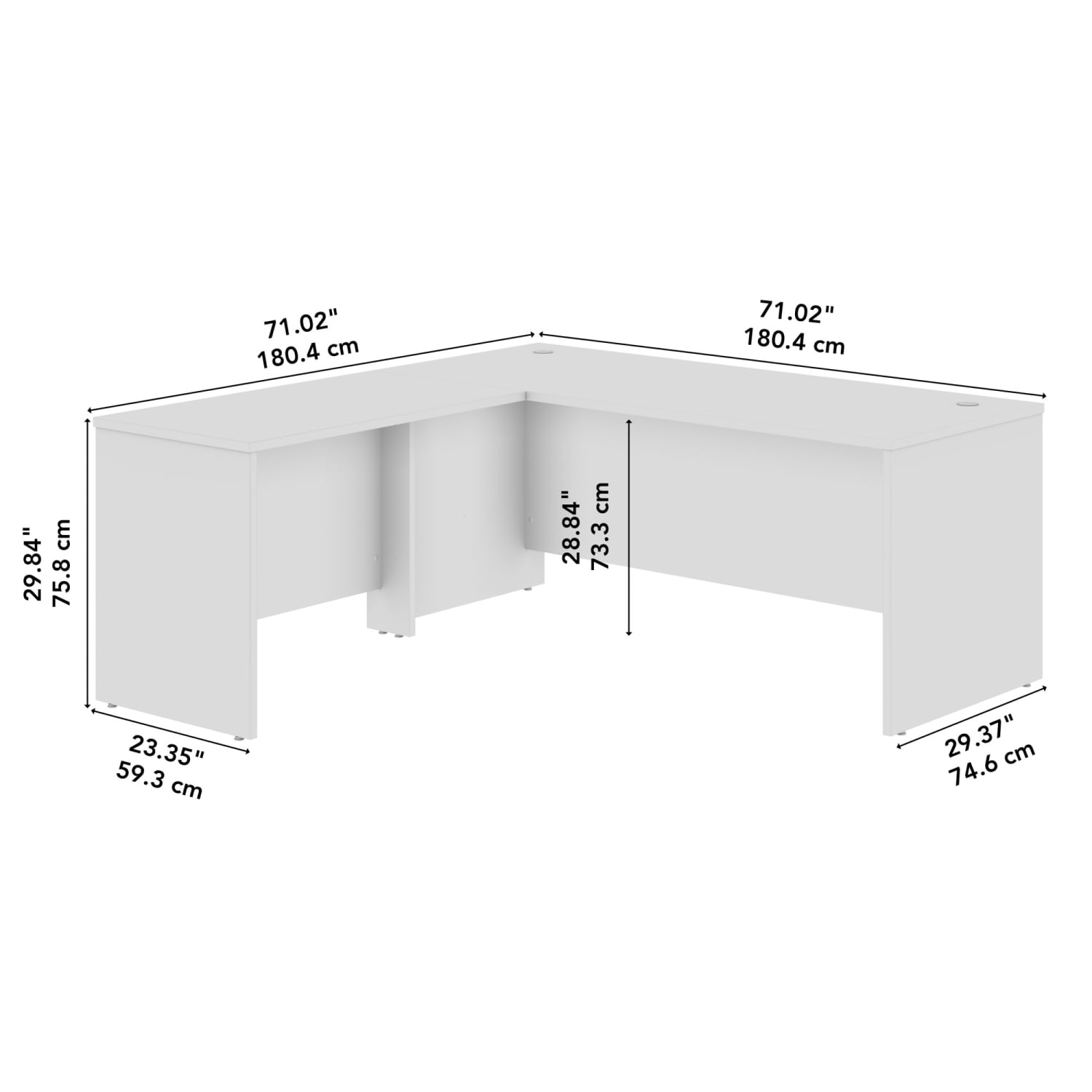 Bush Business Furniture Studio C 72inW L-Shaped Corner Desk With 42inW Return, Natural Elm, Standard Delivery - Image 5