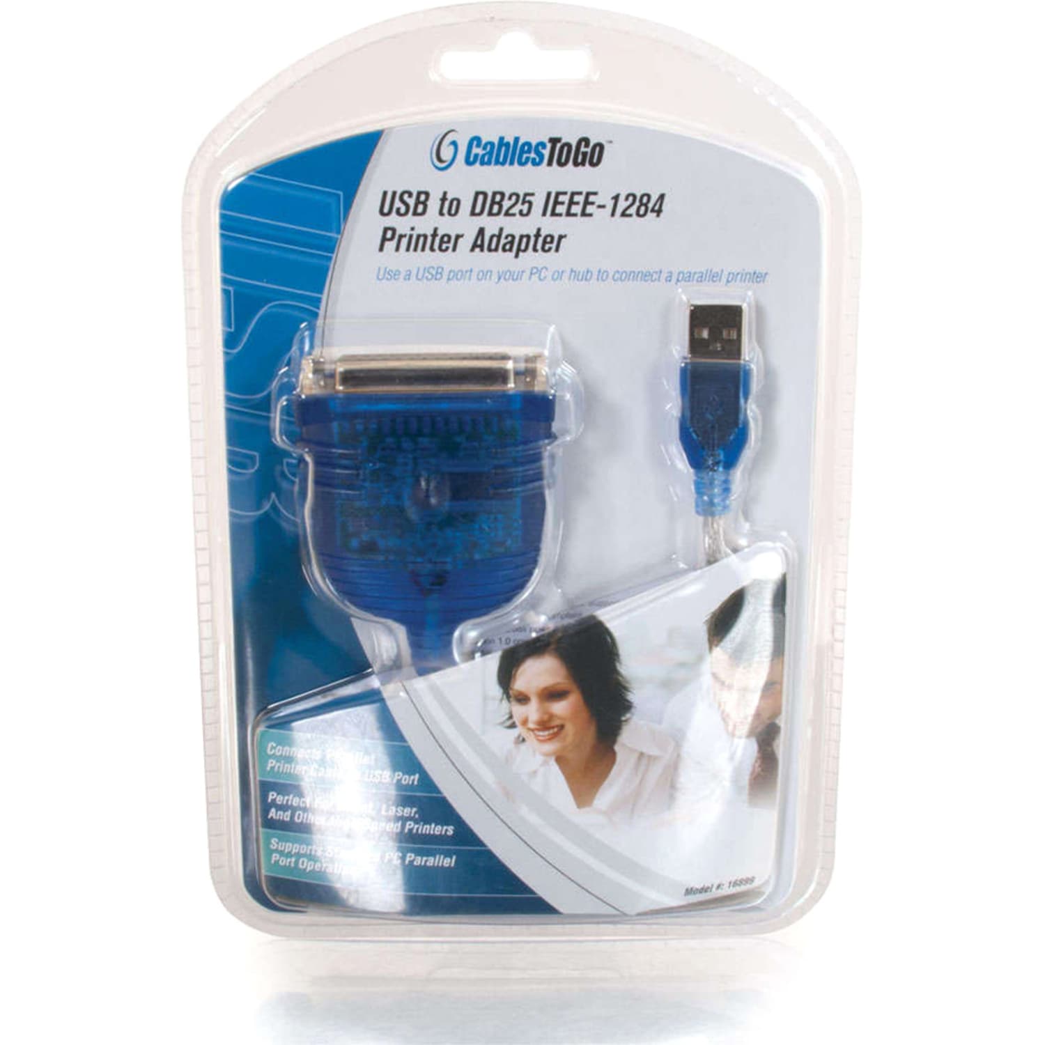 C2G 6ft USB to DB25 Parallel Printer Adapter Cable - RJ-45, 110-punchdown" - Image 5