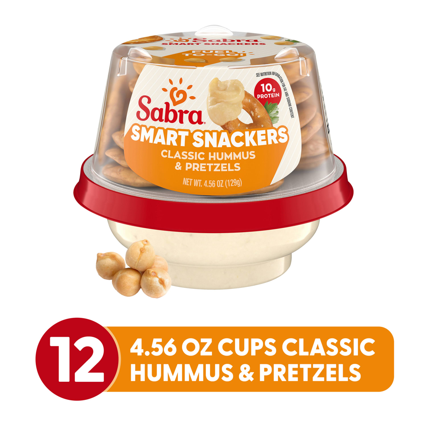 Sabra Classic Hummus With Pretzels, 4.56 Oz, Total Qty 12 - Image 3