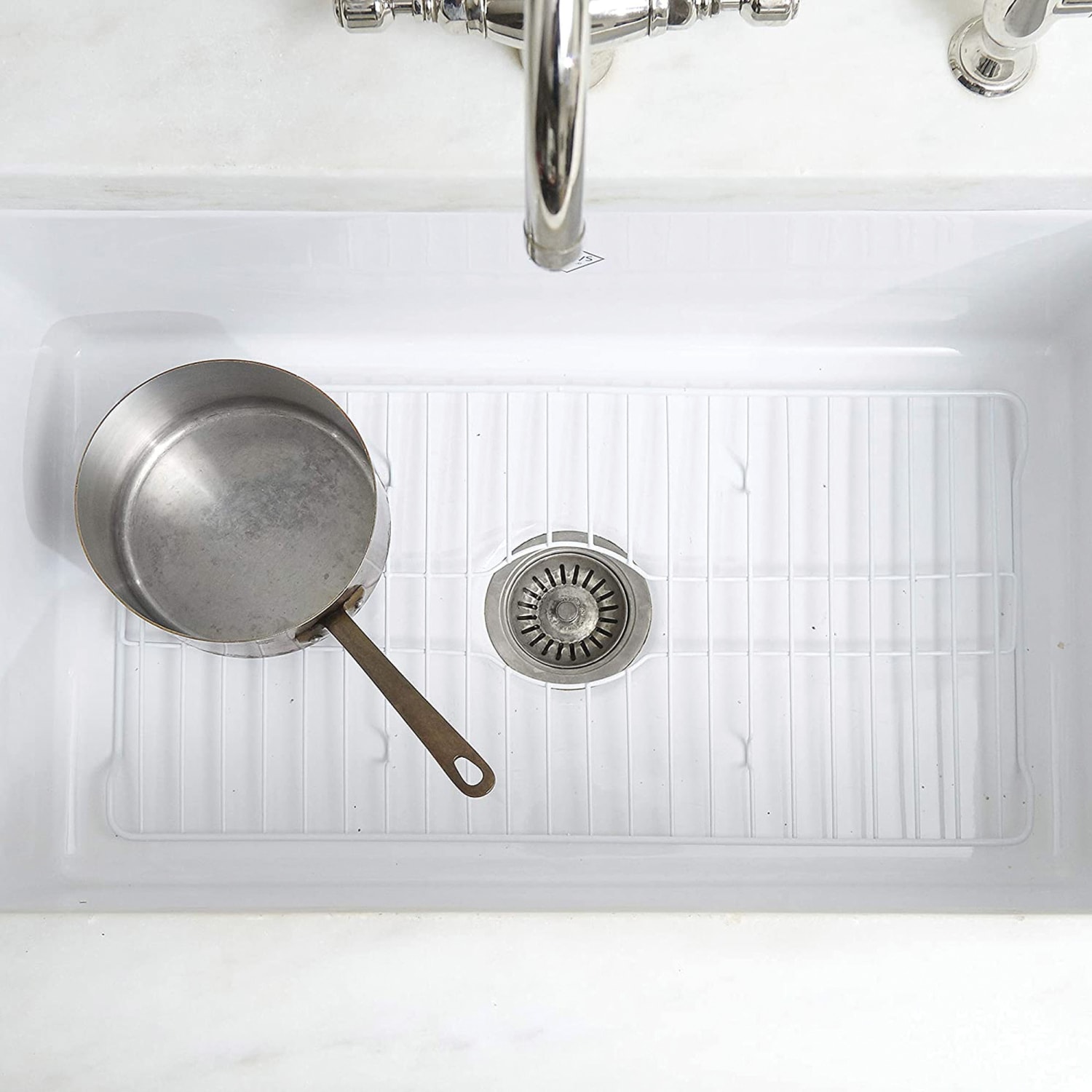 Better Houseware Extra-Large Coated-Steel Sink Protector, 1inH x 12-3/4inW x 24-1/8inD, White - Image 5
