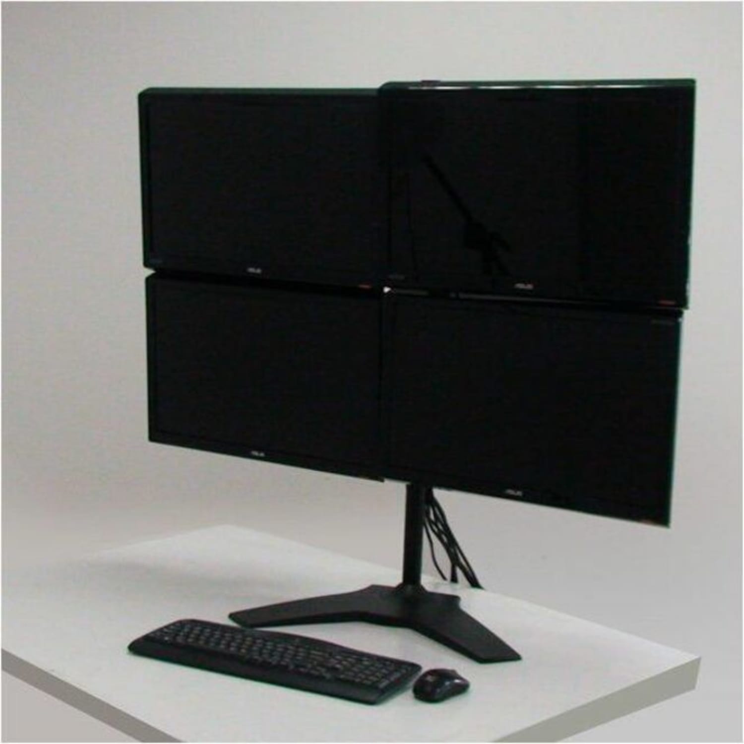 Amer Mounts Quad Monitor Stand Mount Supports Flat Panel Size up to 32in AMR4S32 - Image 3