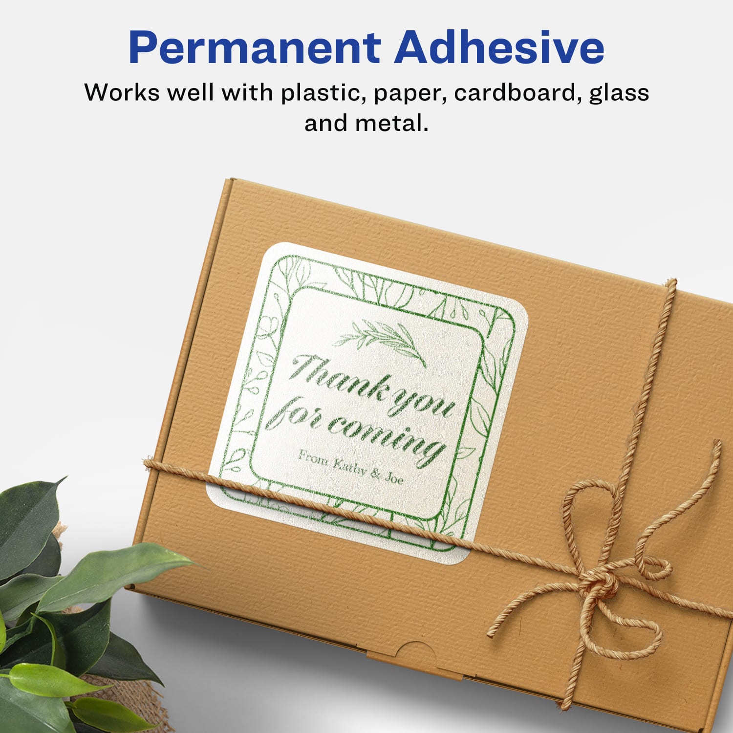 Avery Pearlized Permanent Labels With Sure Feed, 94109-PIP10, Square, 2-3/4in x 2-3/4in, Ivory, Pack Of 60 Labels - Image 4
