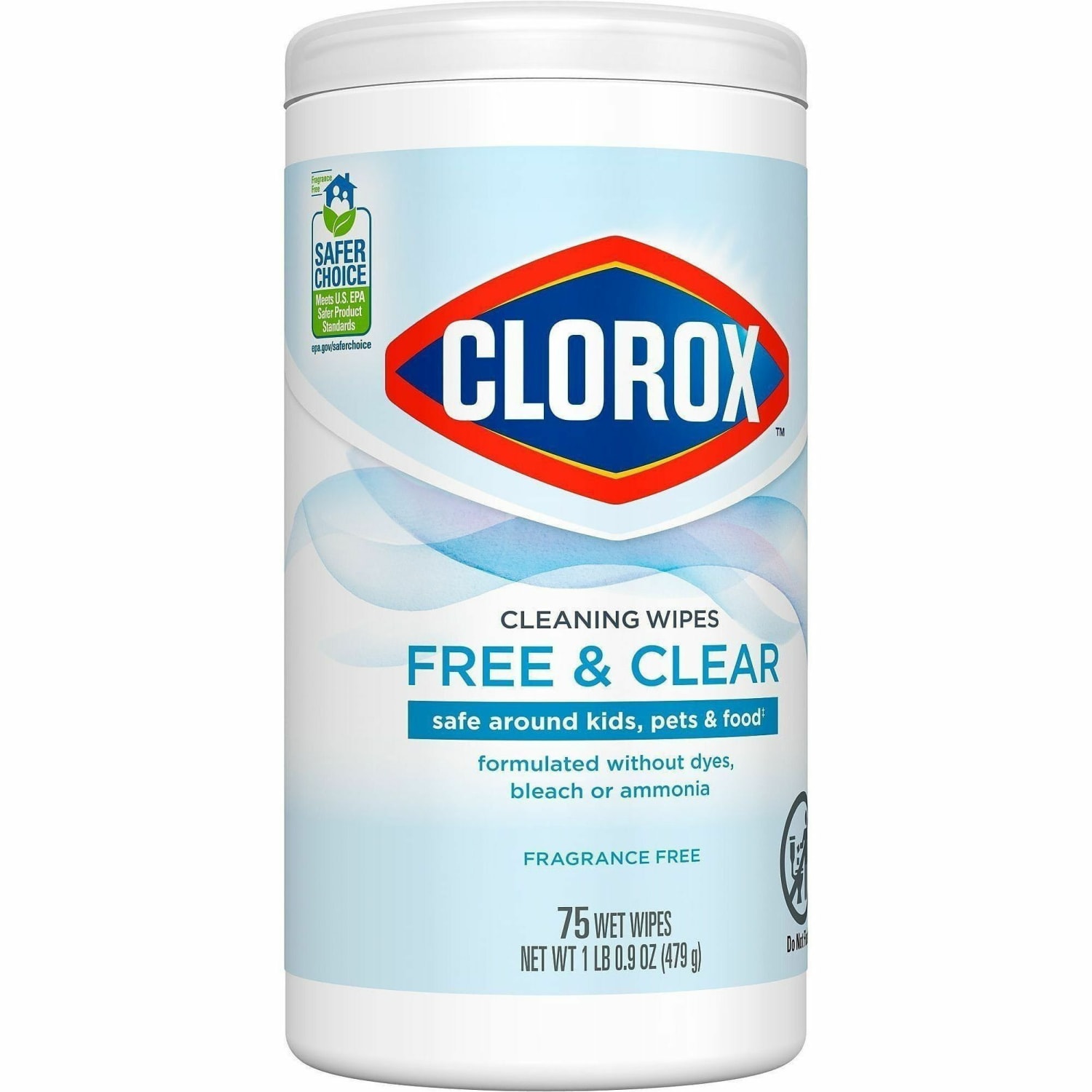 Clorox Free & Clear All Purpose Cleaning Wipes, 75 Per Tub, Carton Of 6 Tubs - Image 3