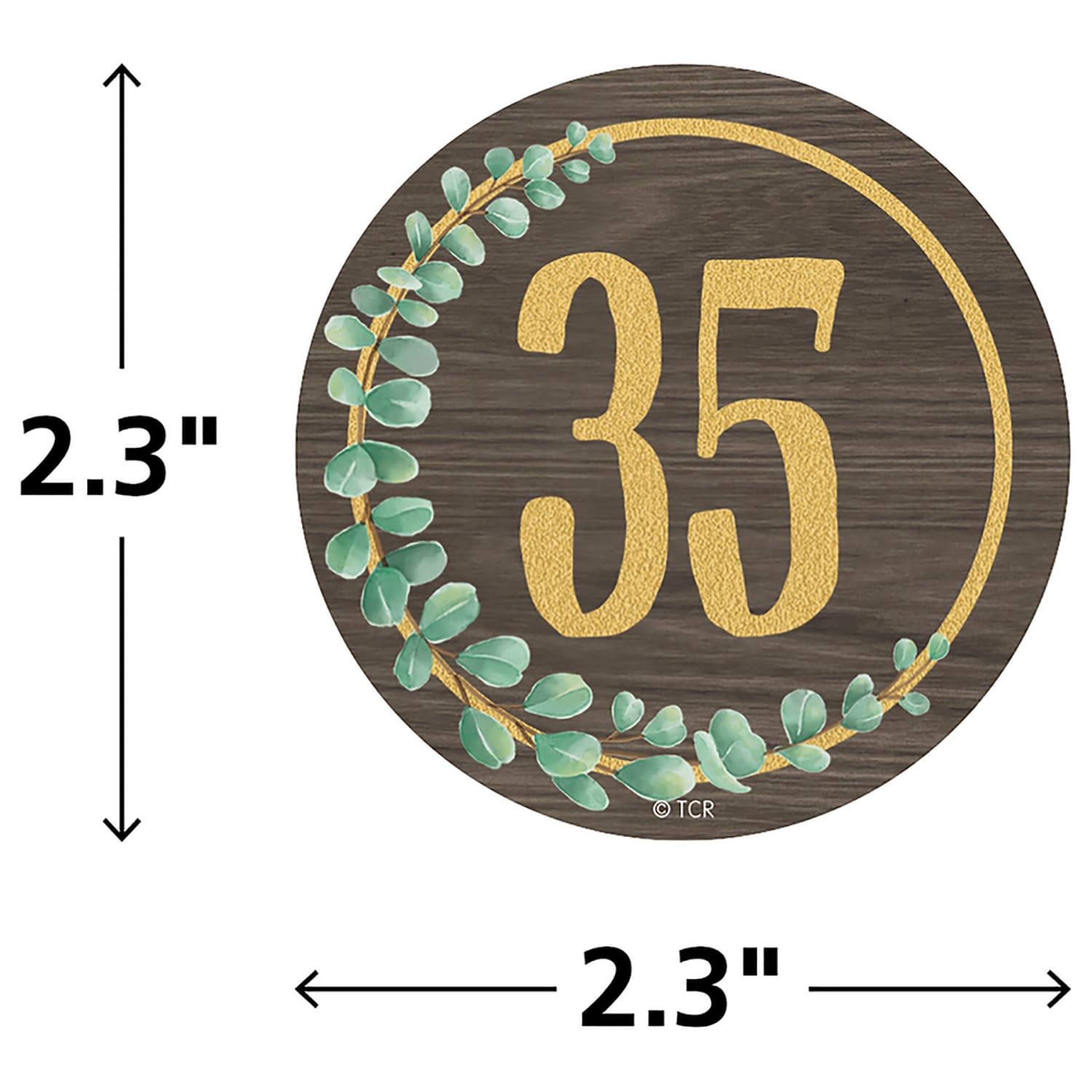 Teacher Created Resources Numbers Magnetic Accents, 2-1/4in, Eucalyptus, 42 Per Pack, Set Of 3 Packs - Image 3