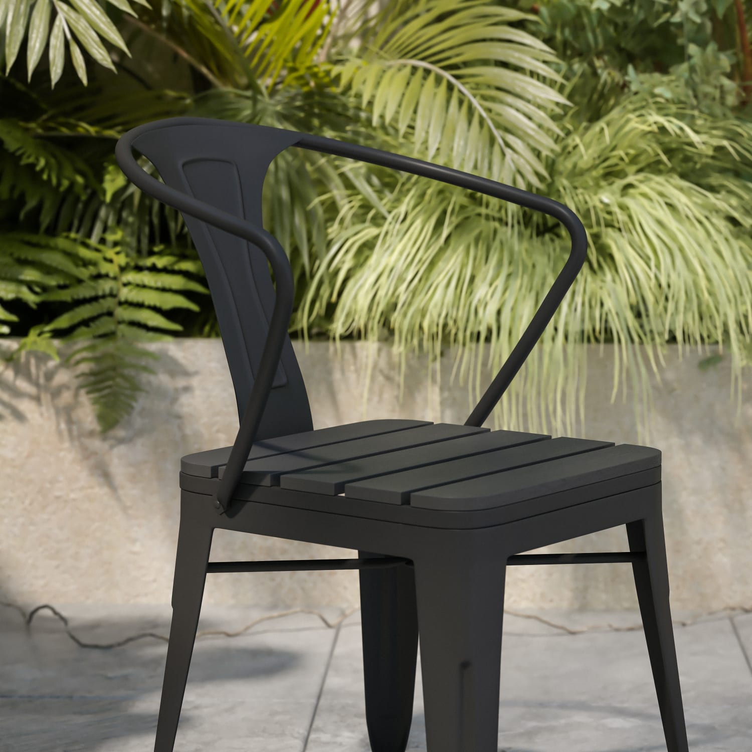 Flash Furniture Helvey Commercial MetalResin Outdoor Furniture Stacking Armchairs Black Set Of 2 Chairs PopularChairscom Flash Furniture Helvey Commercial MetalResin Outdoor Furniture Stacking Armchairs Black Set Of 2 Chairs PopularChairscom