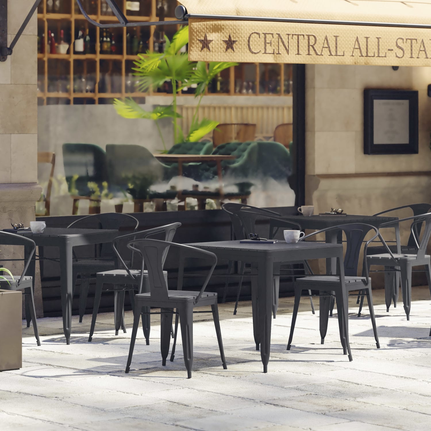 Flash Furniture Helvey Commercial MetalResin Outdoor Furniture Stacking Armchairs Black Set Of 2 Chairs PopularChairscom Flash Furniture Helvey Commercial MetalResin Outdoor Furniture Stacking Armchairs Black Set Of 2 Chairs PopularChairscom