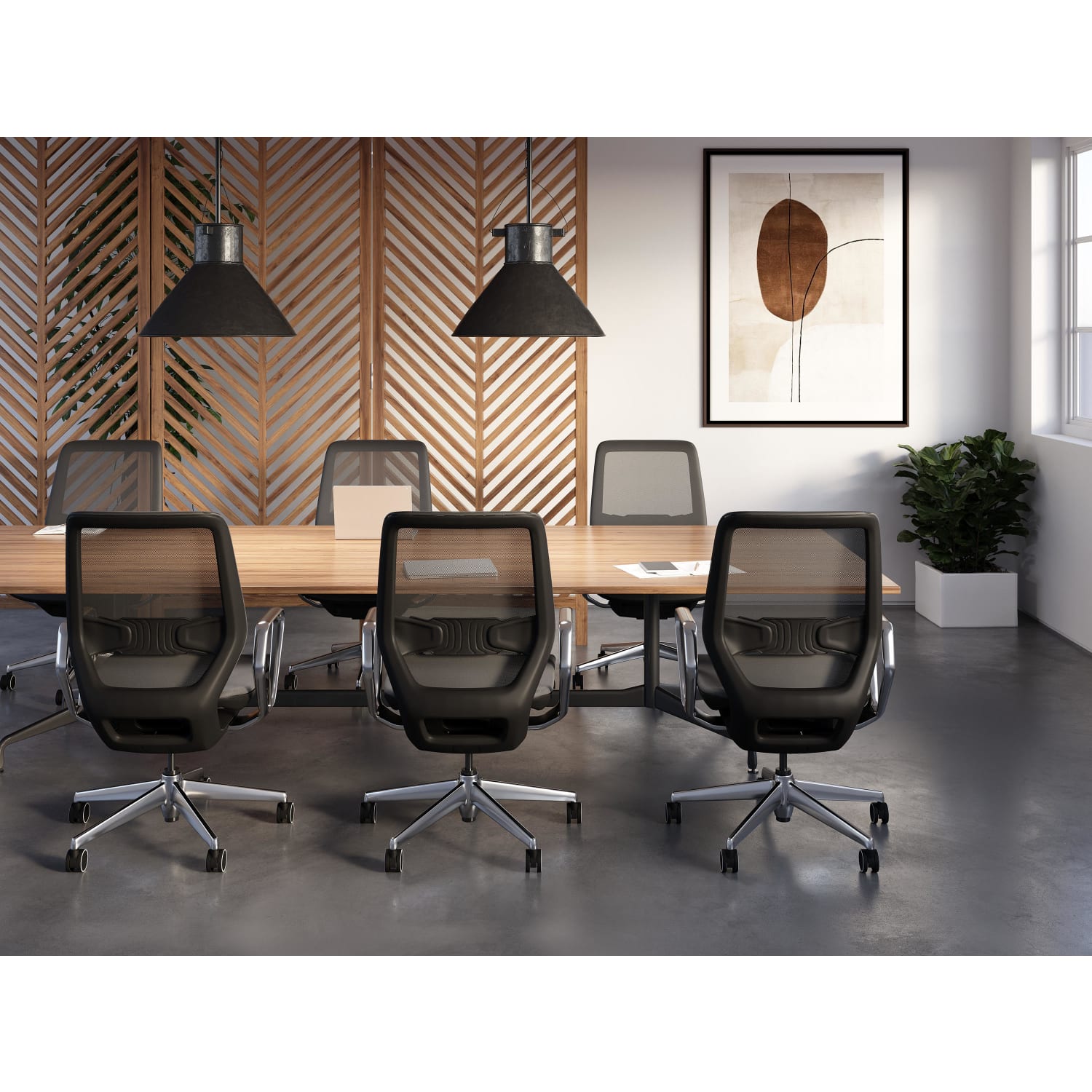 WorkPro Sentrix Ergonomic Mesh/Mesh Mid-Back Manager Office Chair, Fixed Arms, Black, BIFMA Compliant - Image 6