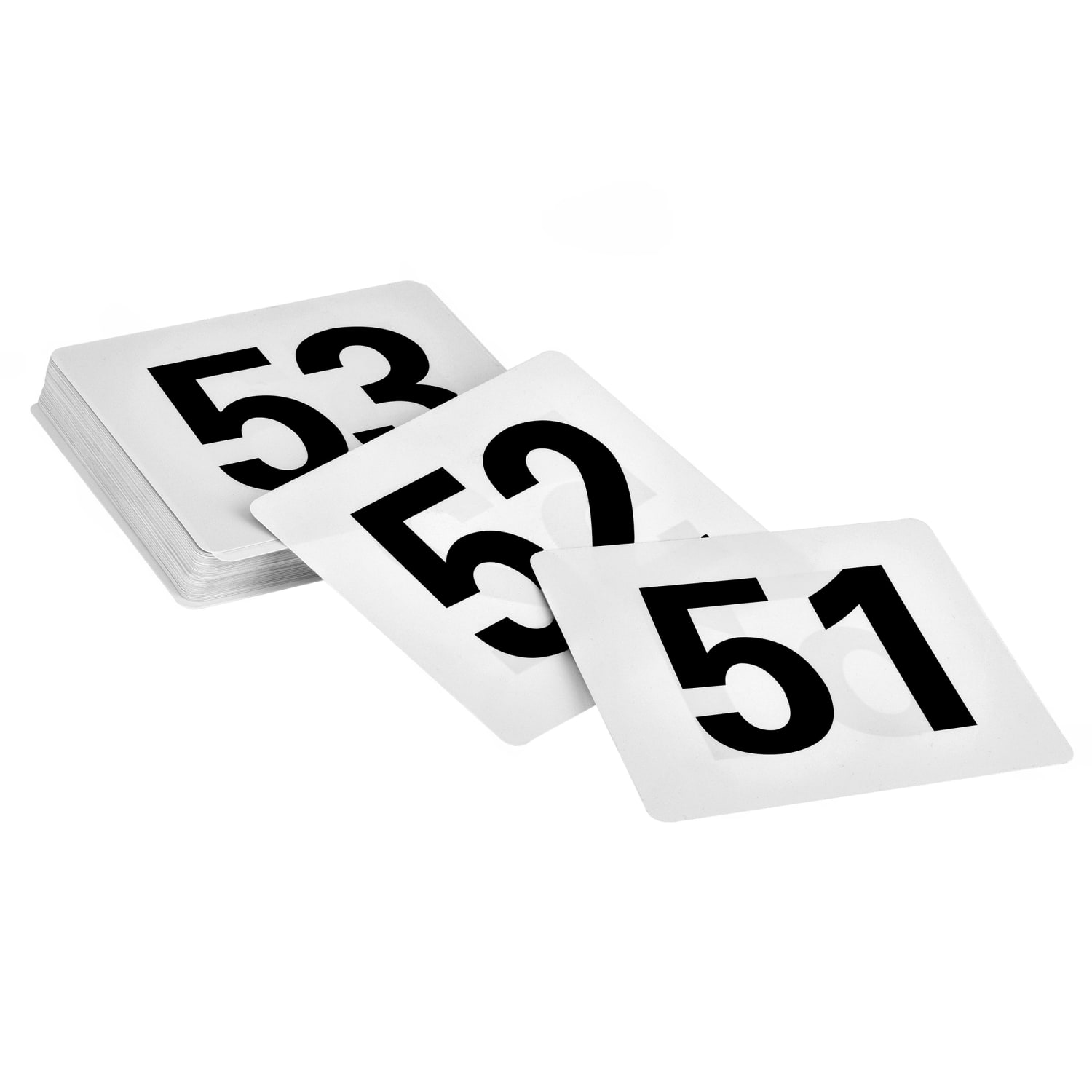 Alpine Double-Sided Table Numbers, 51-100, 3-3/4in x 4in, Black/White, Pack Of 250 Numbers - Image 4