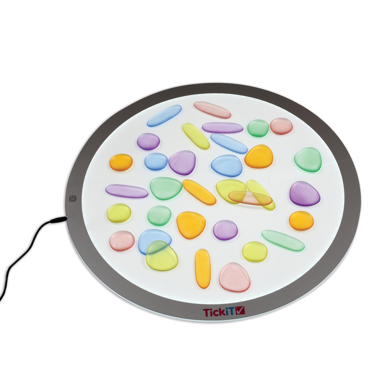 Edx Education Junior Rainbow Pebbles, Transparent, Set Of 36 Pebbles - Image 6