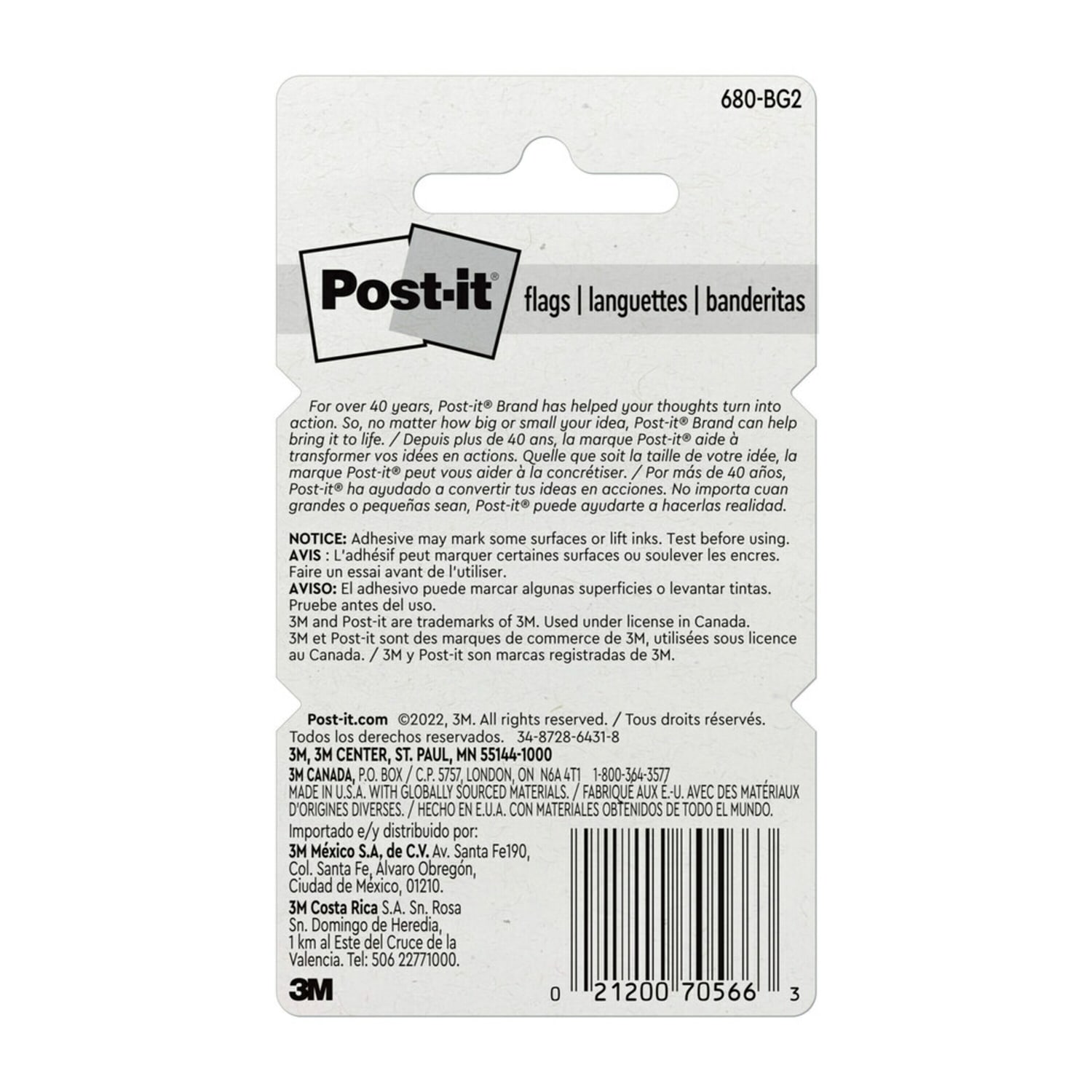 Post-it Flags, 1in x 1 -11/16in, Bright Green, 50 Flags Per Pad, Pack Of 2 Pads - Image 6