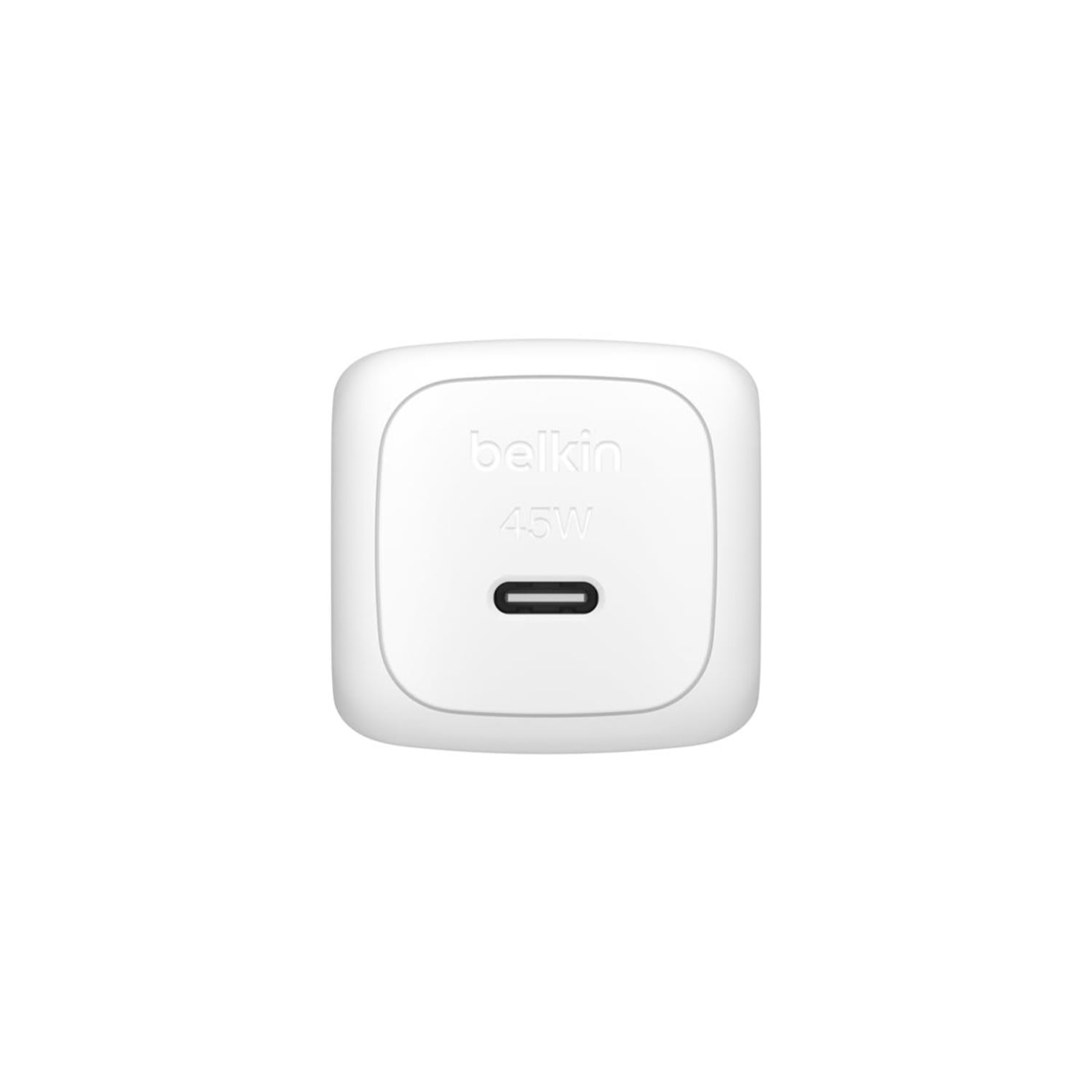 Belkin 45W Portable USB-C Wall Charger - 1xUSB-C (45W) - Fast Charge - Power Adapter - White - 45 W - White