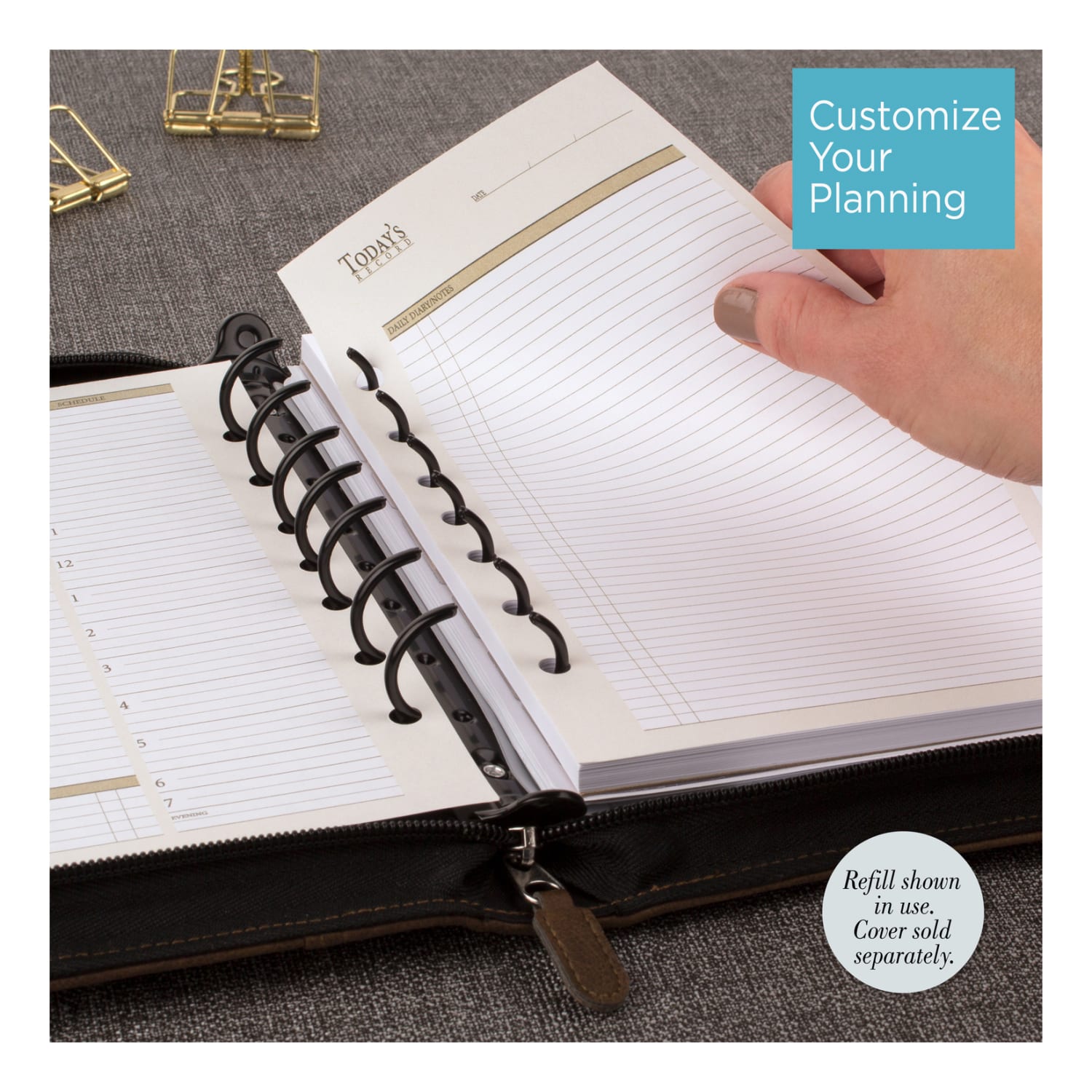 AT-A-GLANCE 2-Month Daily Planner Calendar Refill, 8-1/2in x 5-1/2in, White, Undated, 031-2 - Image 5