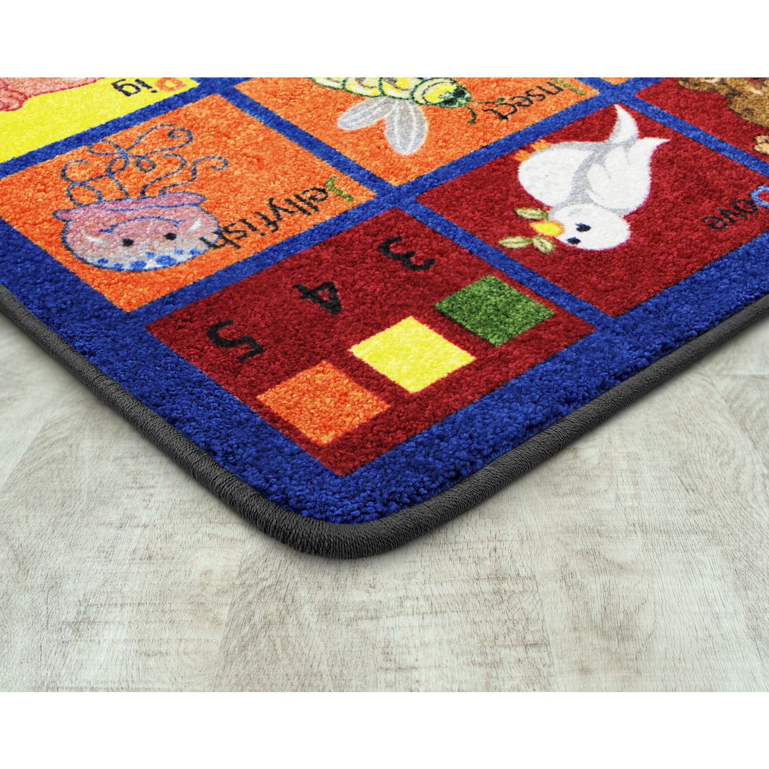 Joy Carpets Kids Essentials Rectangle Area Rug, Animal Phonics, 5-1/3ft x 7-33/50ft, Multicolor - Image 4