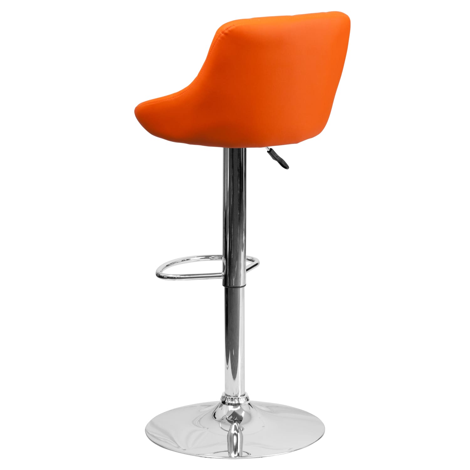 Flash Furniture Contemporary Vinyl Bucket Seat Adjustable Height Barstool with Diamond Pattern Back and Chrome Base Orange PopularChairscom Flash Furniture Contemporary Vinyl Bucket Seat Adjustable Height Barstool with Diamond Pattern Back and Chrome Base Orange PopularChairscom
