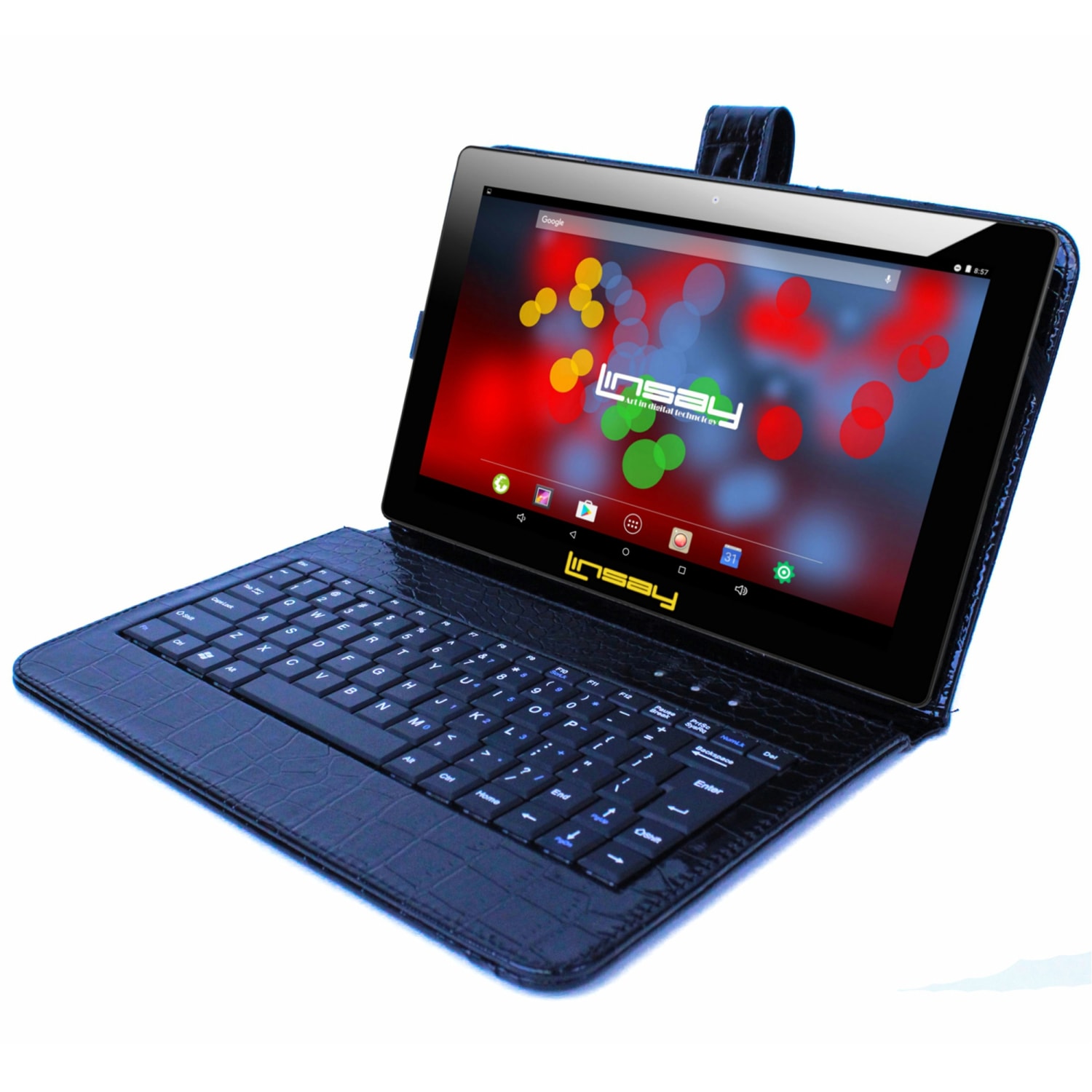 Linsay F10IPS Tablet, 10.1in Screen, 2GB Memory, 64GB Storage, Android 13, Black Crocodile - Image 3