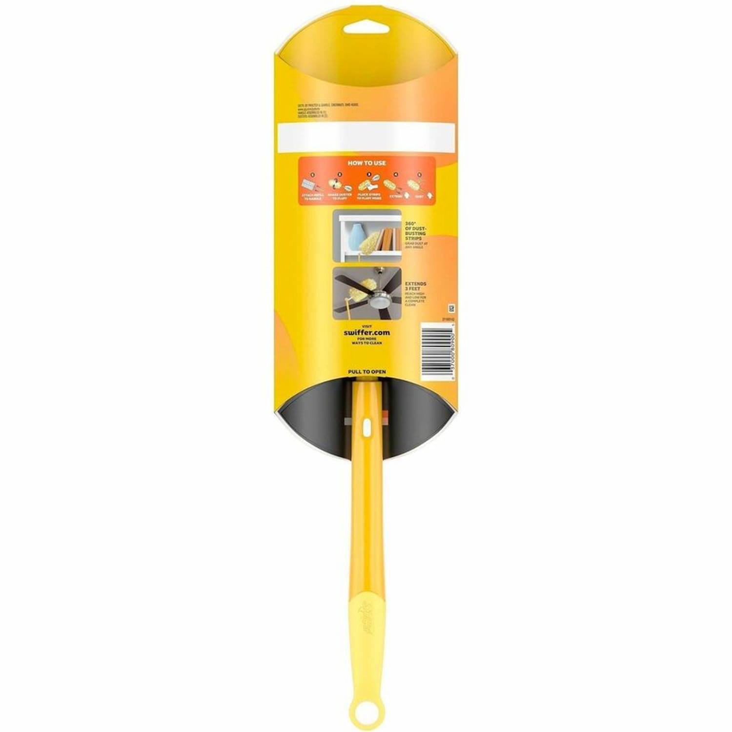 Swiffer Unscented Duster Kit - Fiber Bristle - 36in Handle Length - Yellow - 3 / Pack - Image 4