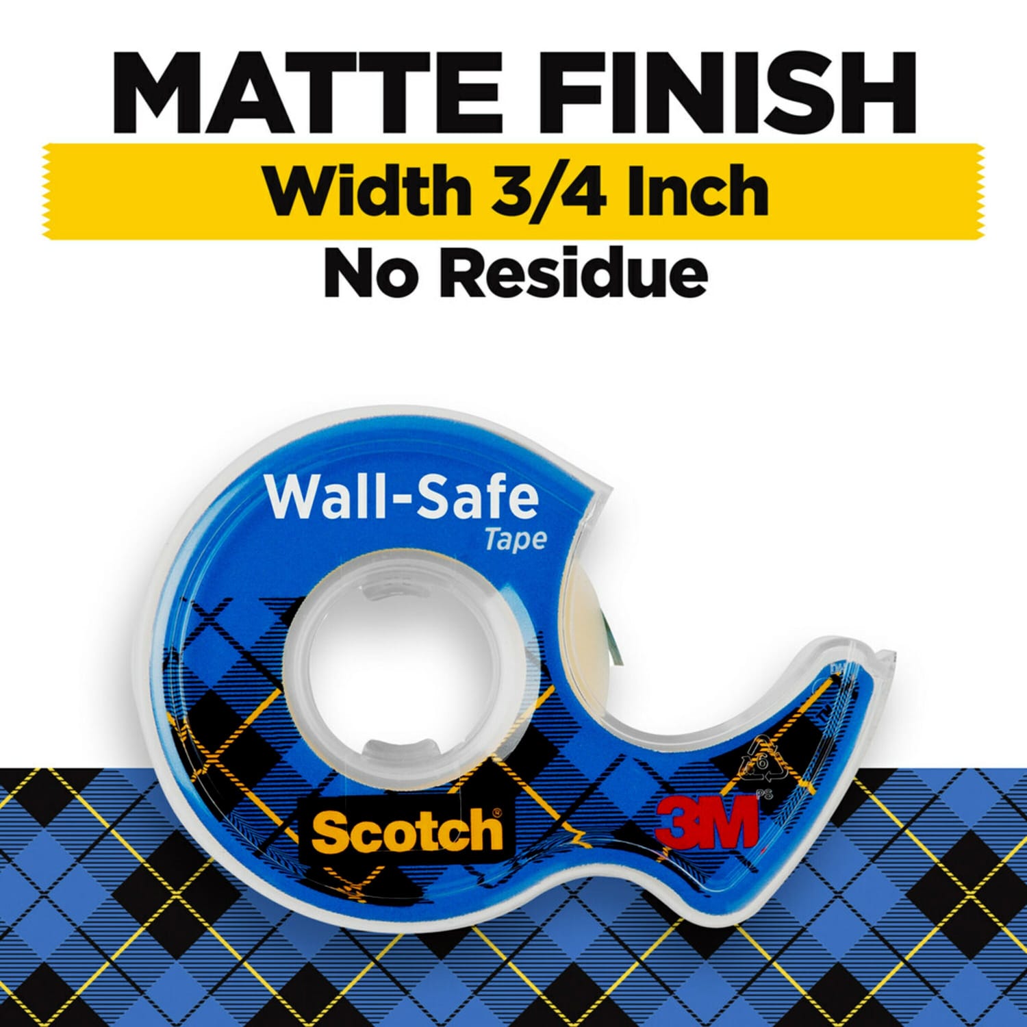 Scotch Wall-Safe Tape, 3/4in x 650in, Clear - Image 3