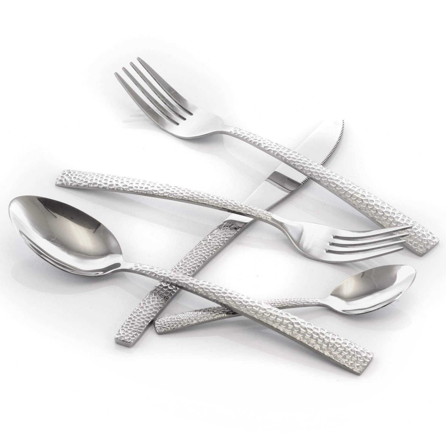MegaChef Baily 20-Piece Stainless-Steel Flatware Set, Silver - Image 3