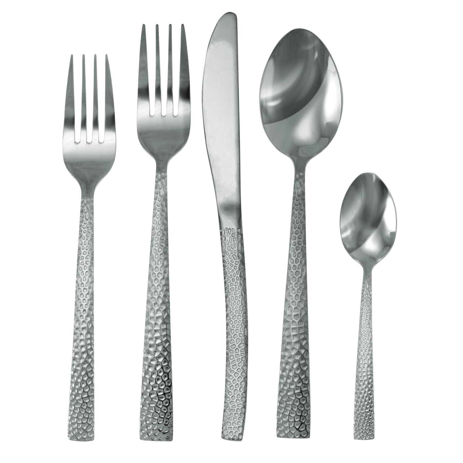 MegaChef Baily 20-Piece Stainless-Steel Flatware Set, Silver - Image 5