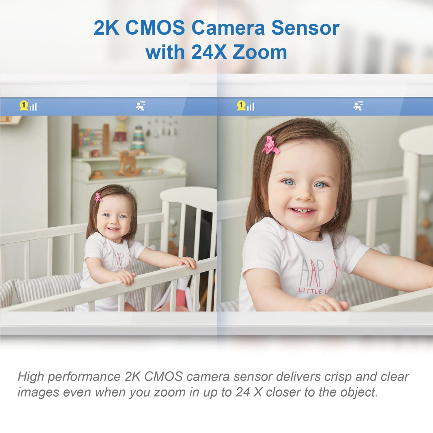 VTech Smart Wi-Fi 1080p 2-Camera 360 deg.-Pan-And-Tilt Video Baby Monitor System With 5in Display, RM77662HD - Image 3