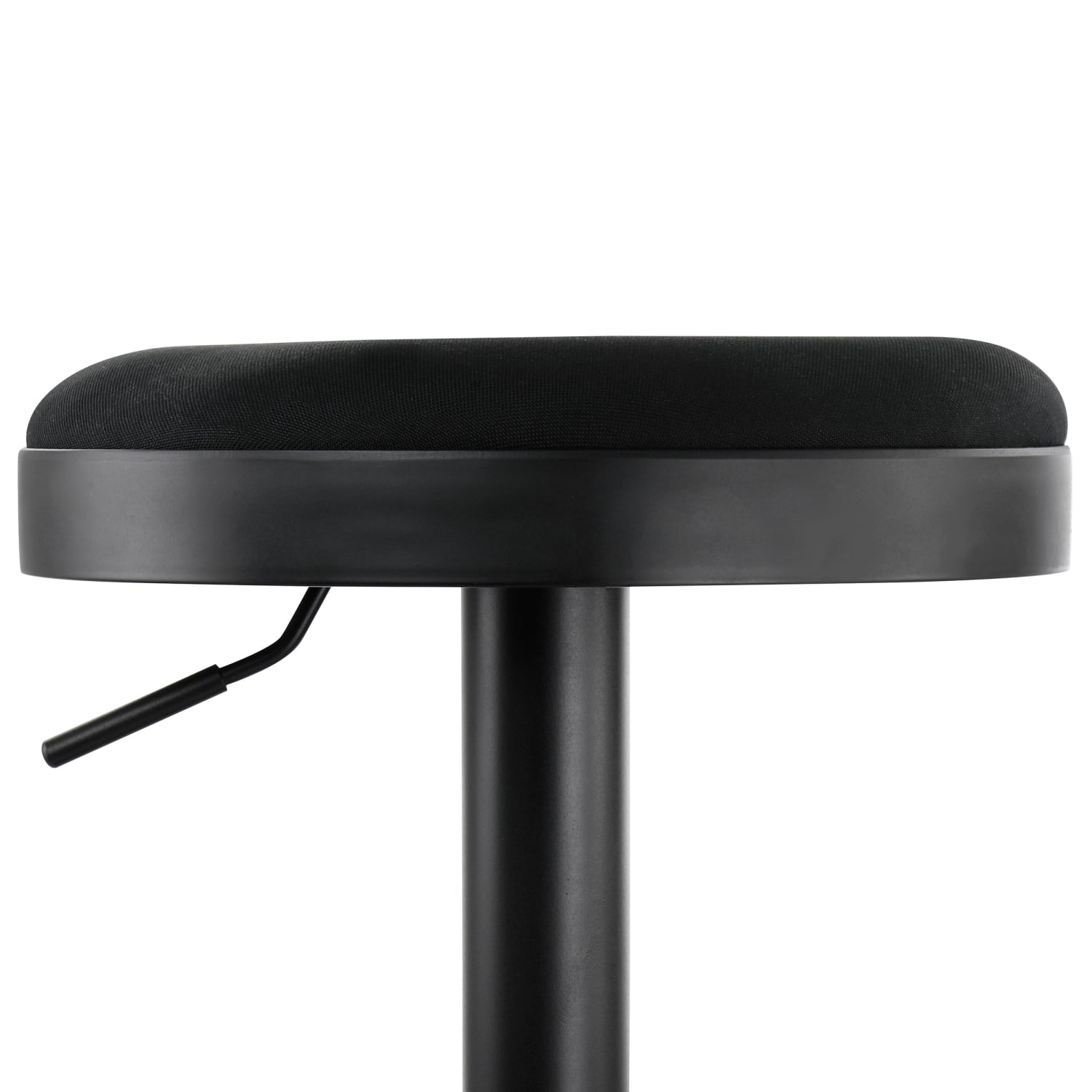 Elama Backless Adjustable Fabric Bar Stools Black Set Of 2 Stools PopularChairscom