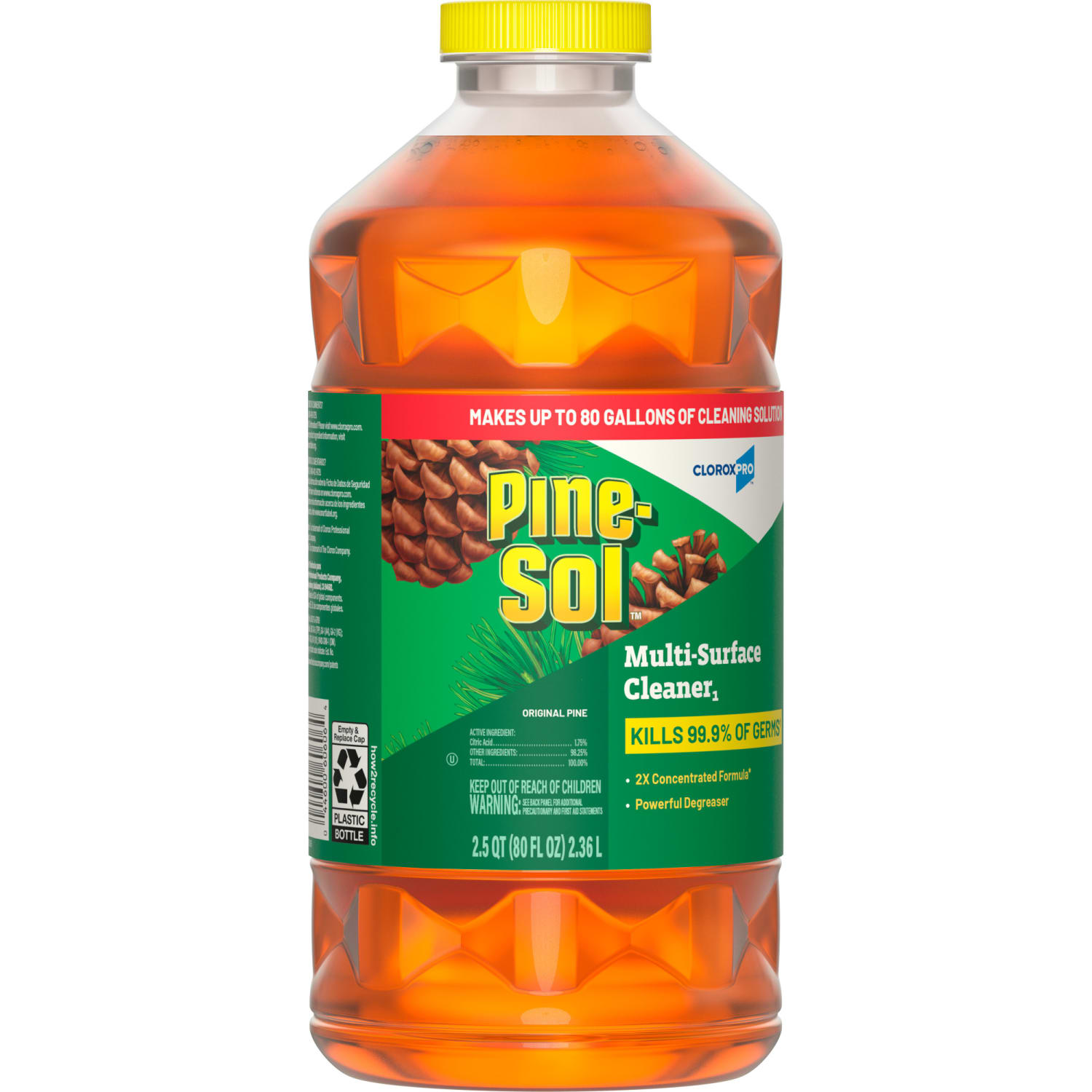 Pine-Sol Multi-Surface Cleaner, CloroxPro, All Purpose Cleaner, Original Pine, 80 Fluid Ounces (60606) - Image 3