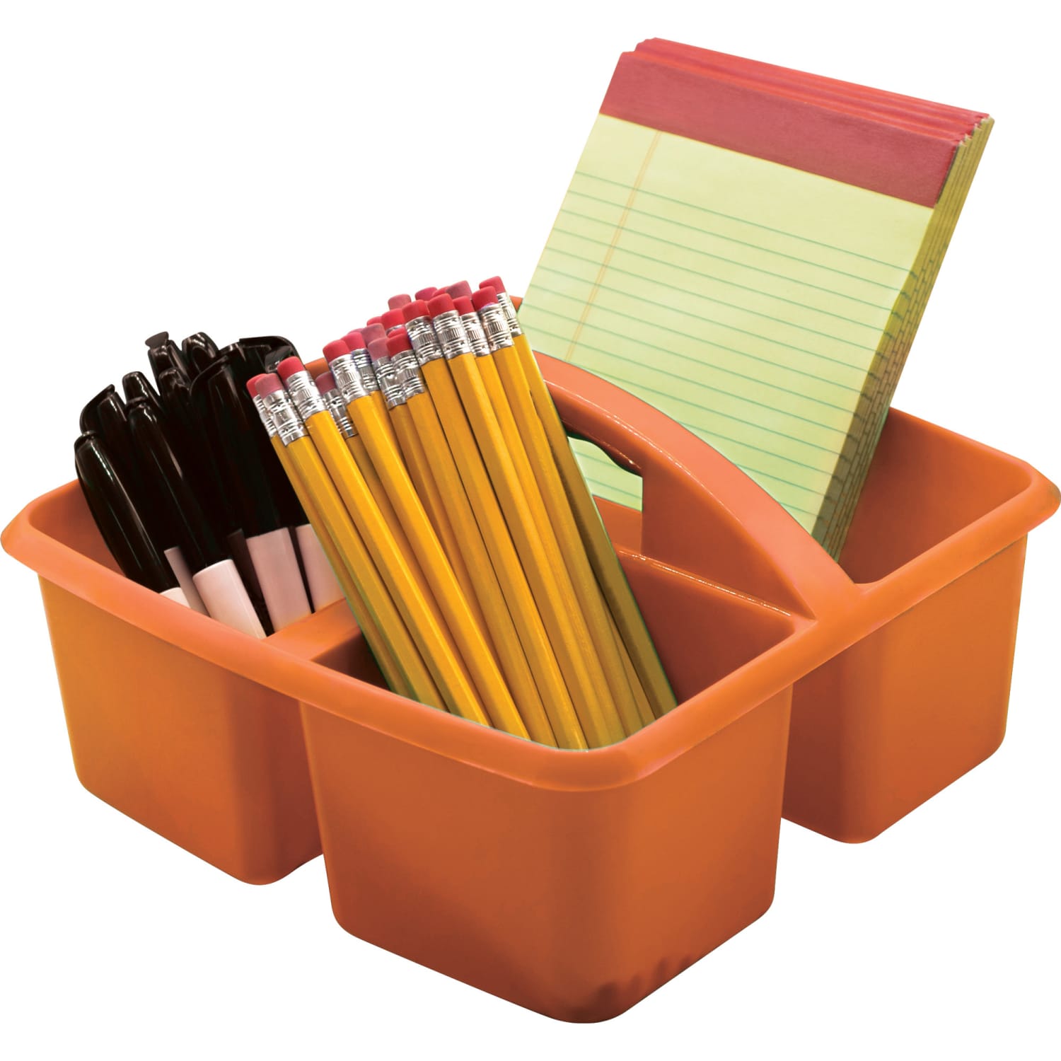 Teacher Created Resources Plastic Storage Caddies, 5-1/4inH x 9-1/4inW x 9inD, Orange, Pack Of 6 Caddies - Image 4