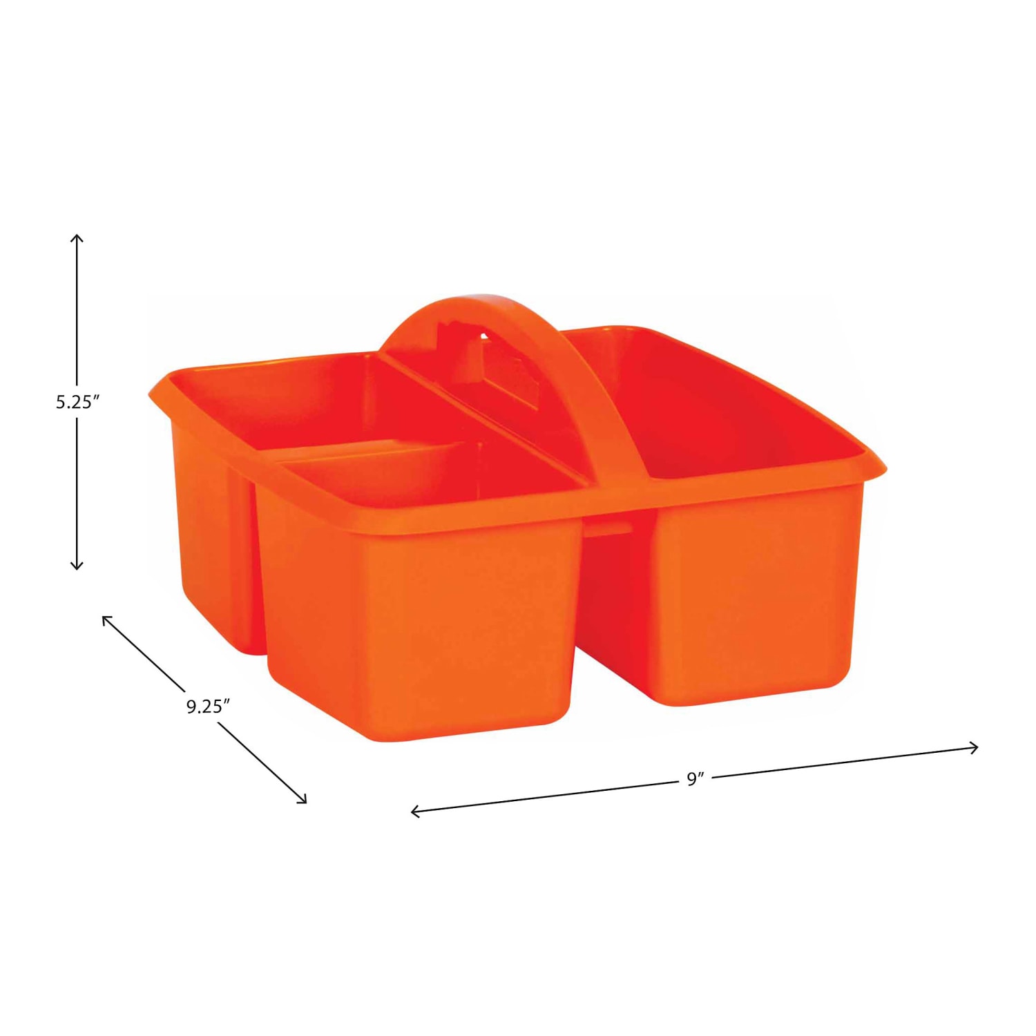 Teacher Created Resources Plastic Storage Caddies, 5-1/4inH x 9-1/4inW x 9inD, Orange, Pack Of 6 Caddies - Image 6