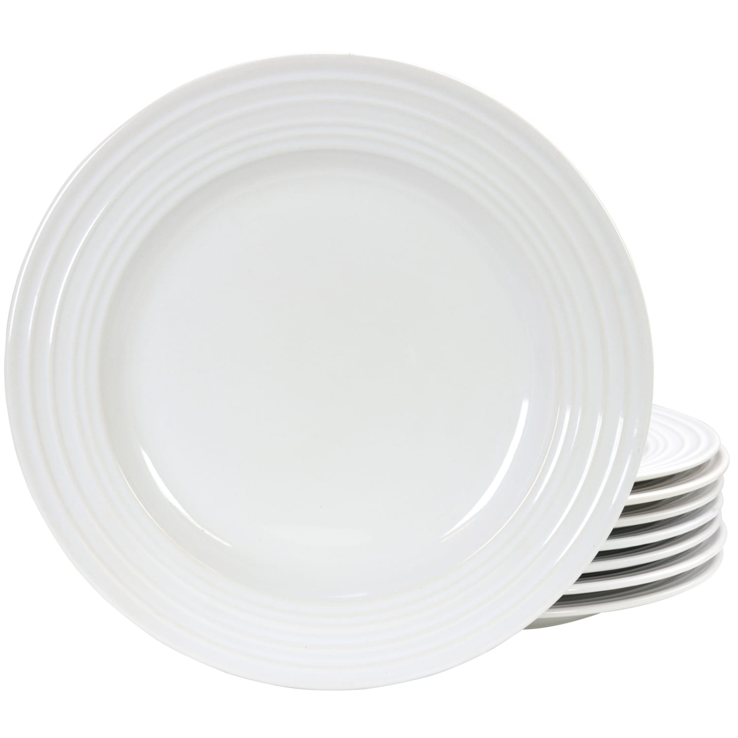 Gibson Home Plaza Cafe 8-Piece Dinnerware Set, 10-1/2in, White - Image 3