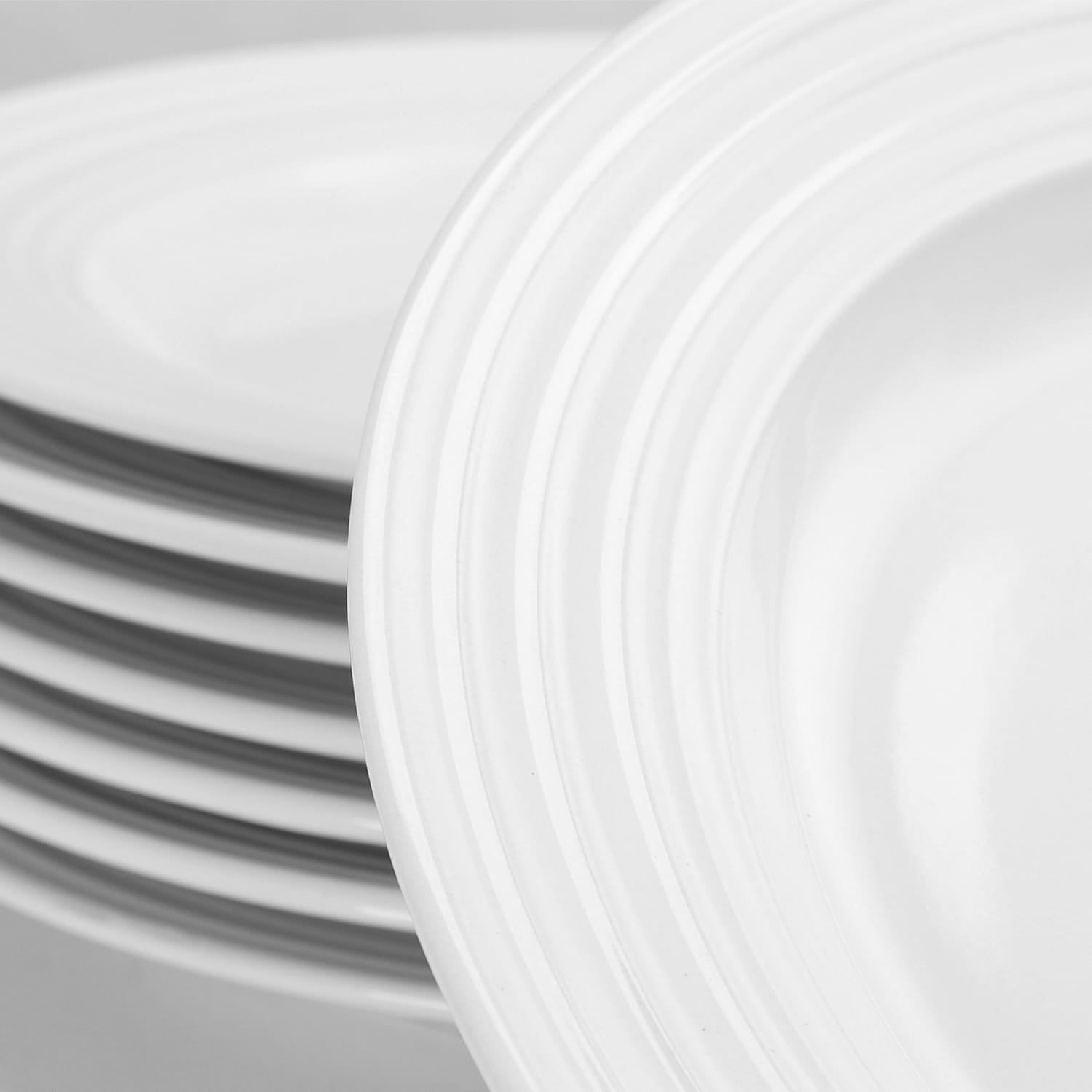 Gibson Home Plaza Cafe 8-Piece Dinnerware Set, 10-1/2in, White - Image 6