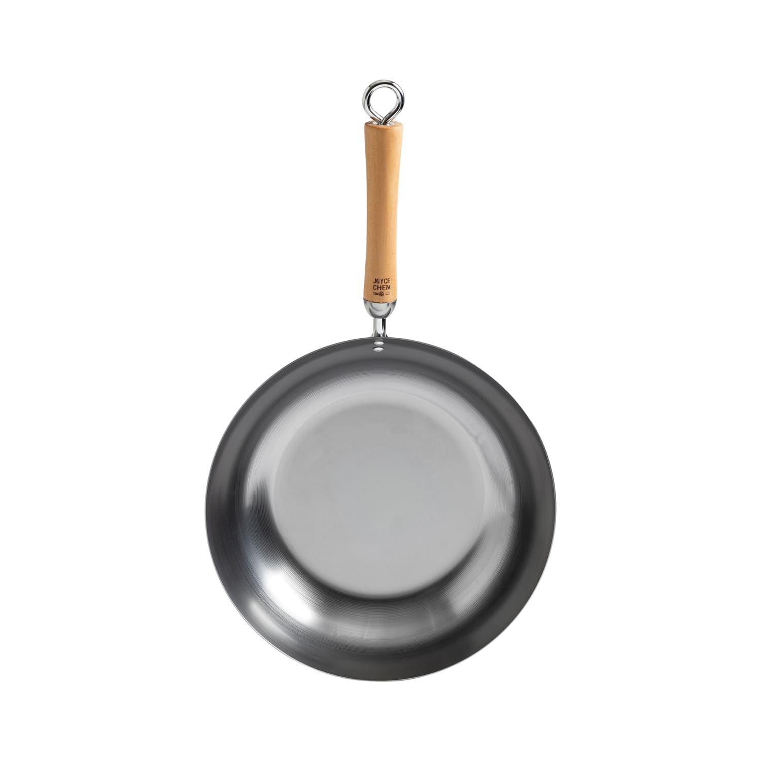 Joyce Chen Classic Series Carbon Steel Stir Fry Pan With Birch Handle, 12in, Silver - Image 4