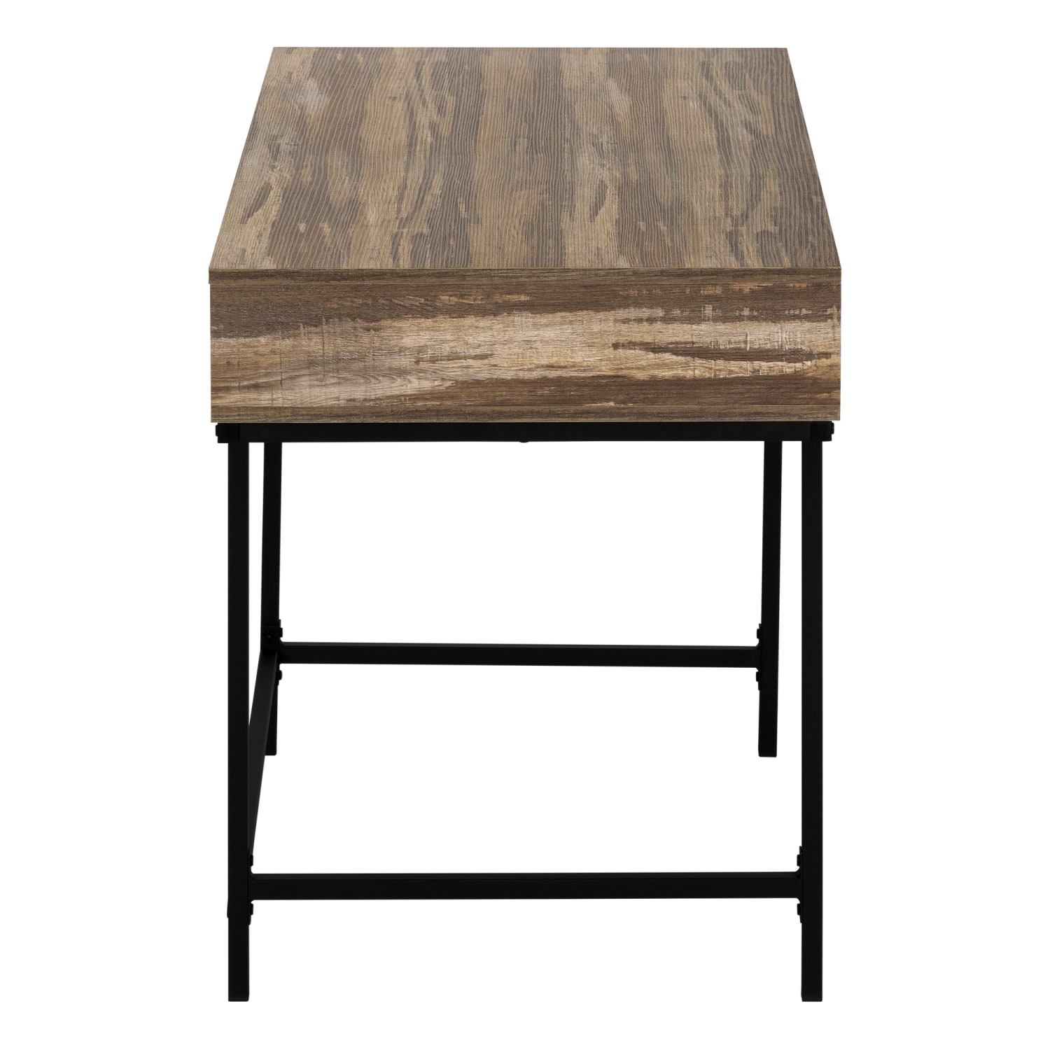 Monarch Specialties Pollard 48inW Computer Desk, Brown Wood/Black - Image 5