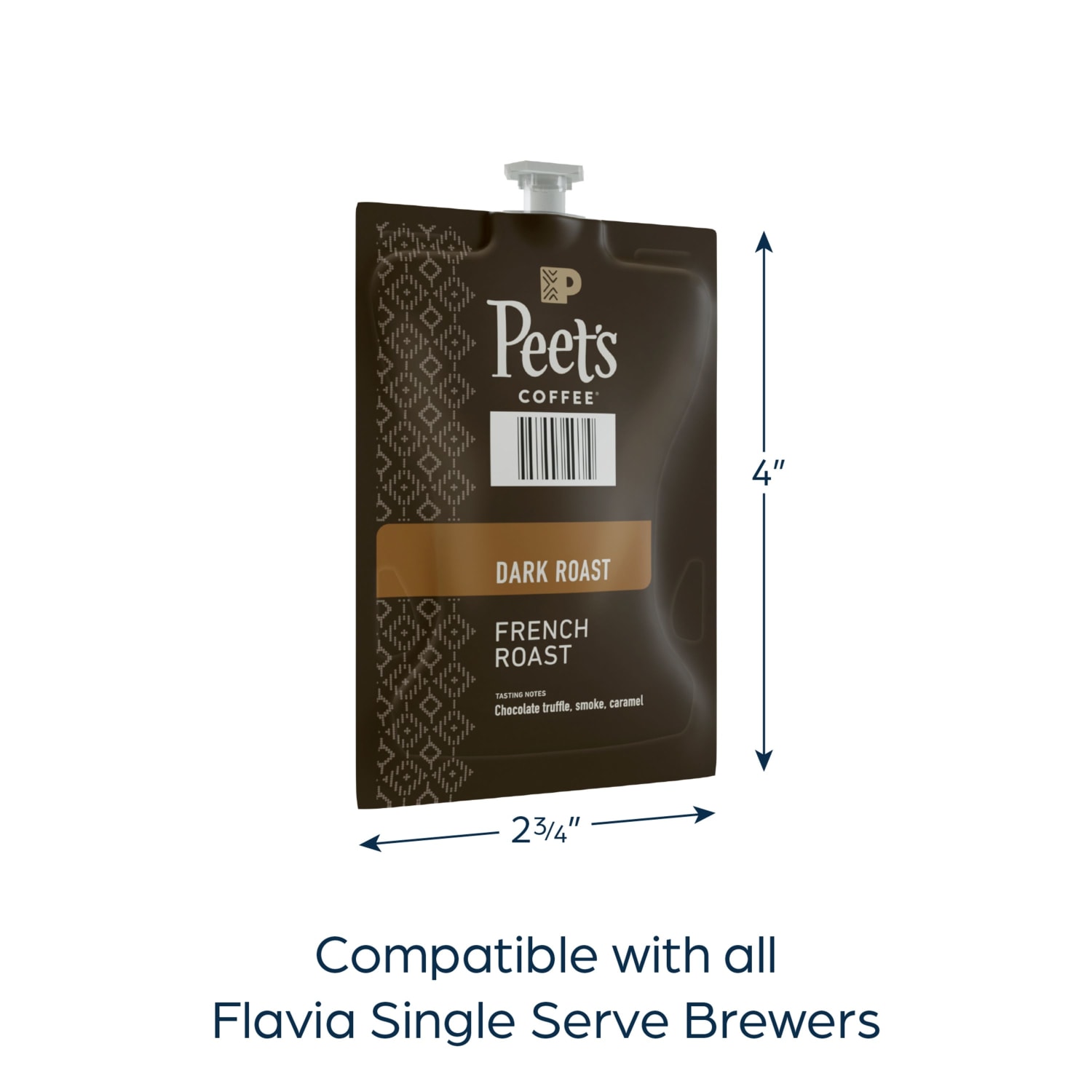 Peet's Coffee & Tea Single-Serve Coffee Freshpacks, French Roast, Carton Of 76 - Image 3
