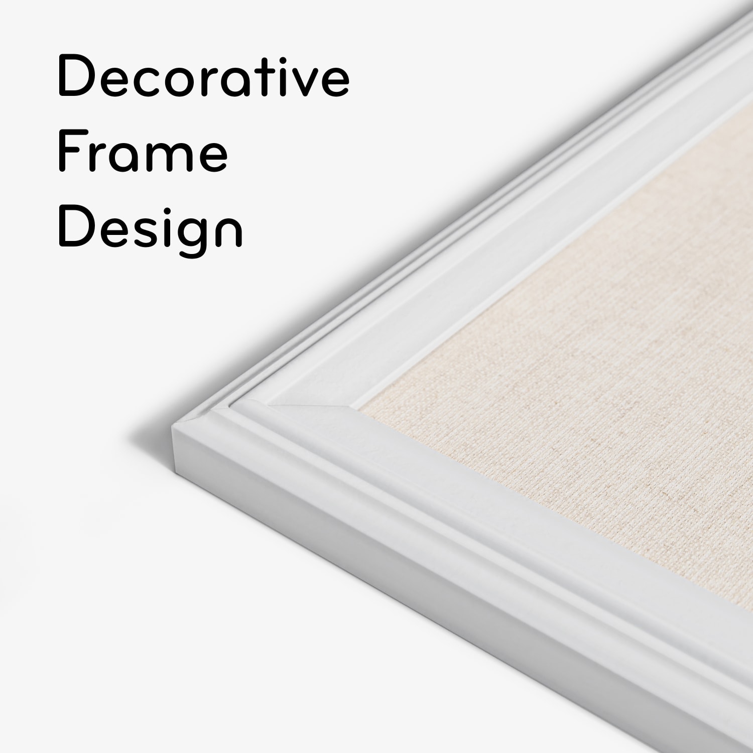 U Brands Linen Bulletin Board, 40in X 30in, White Decor Frame (2917U00-01) - Image 3
