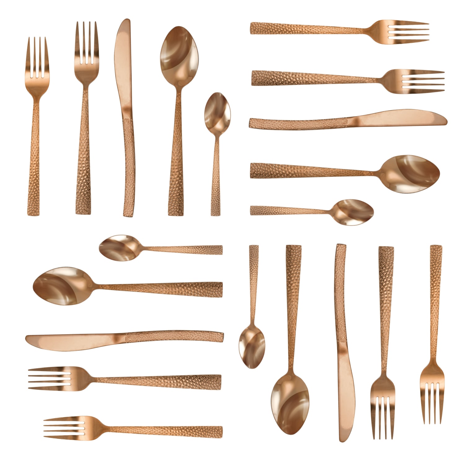MegaChef Baily 20-Piece Flatware Set, Rose Gold - Image 4