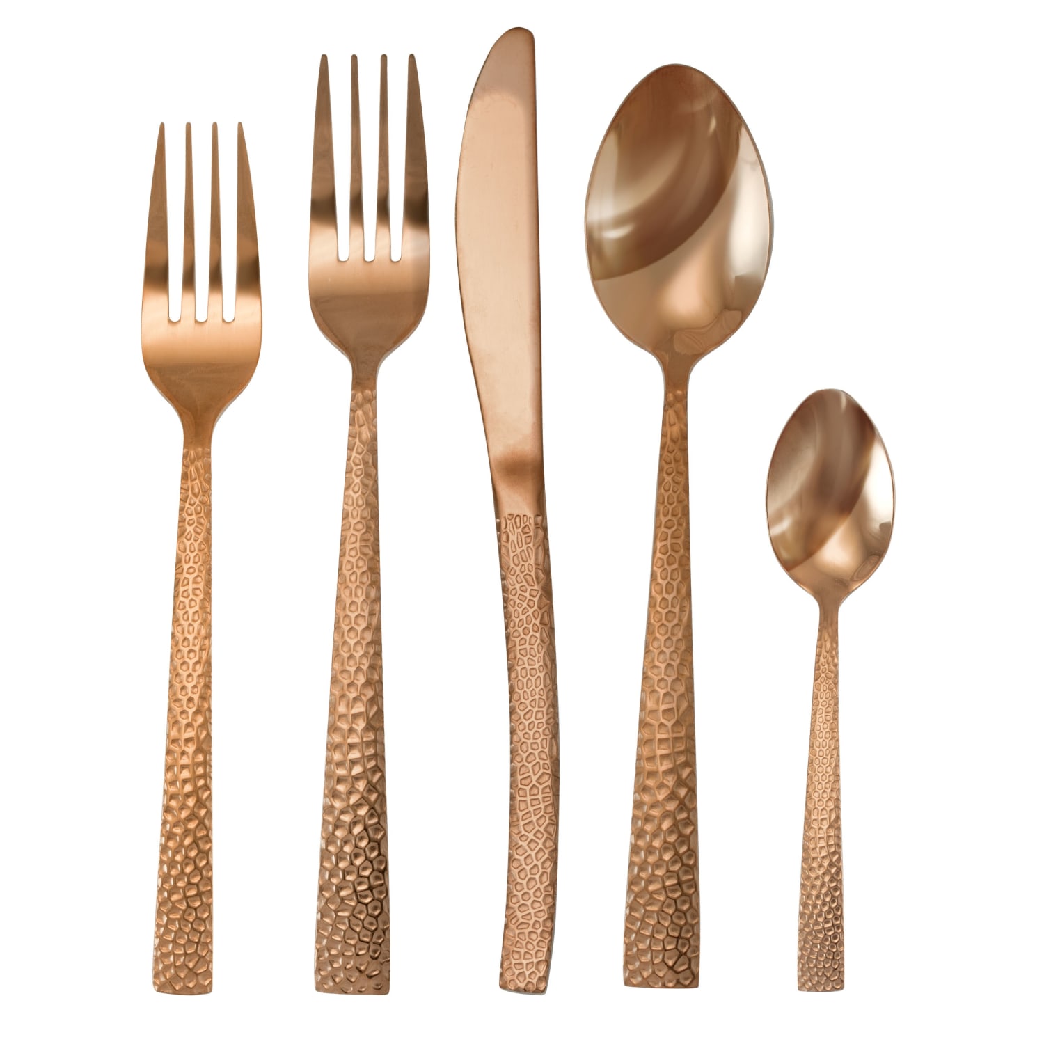 MegaChef Baily 20-Piece Flatware Set, Rose Gold - Image 5