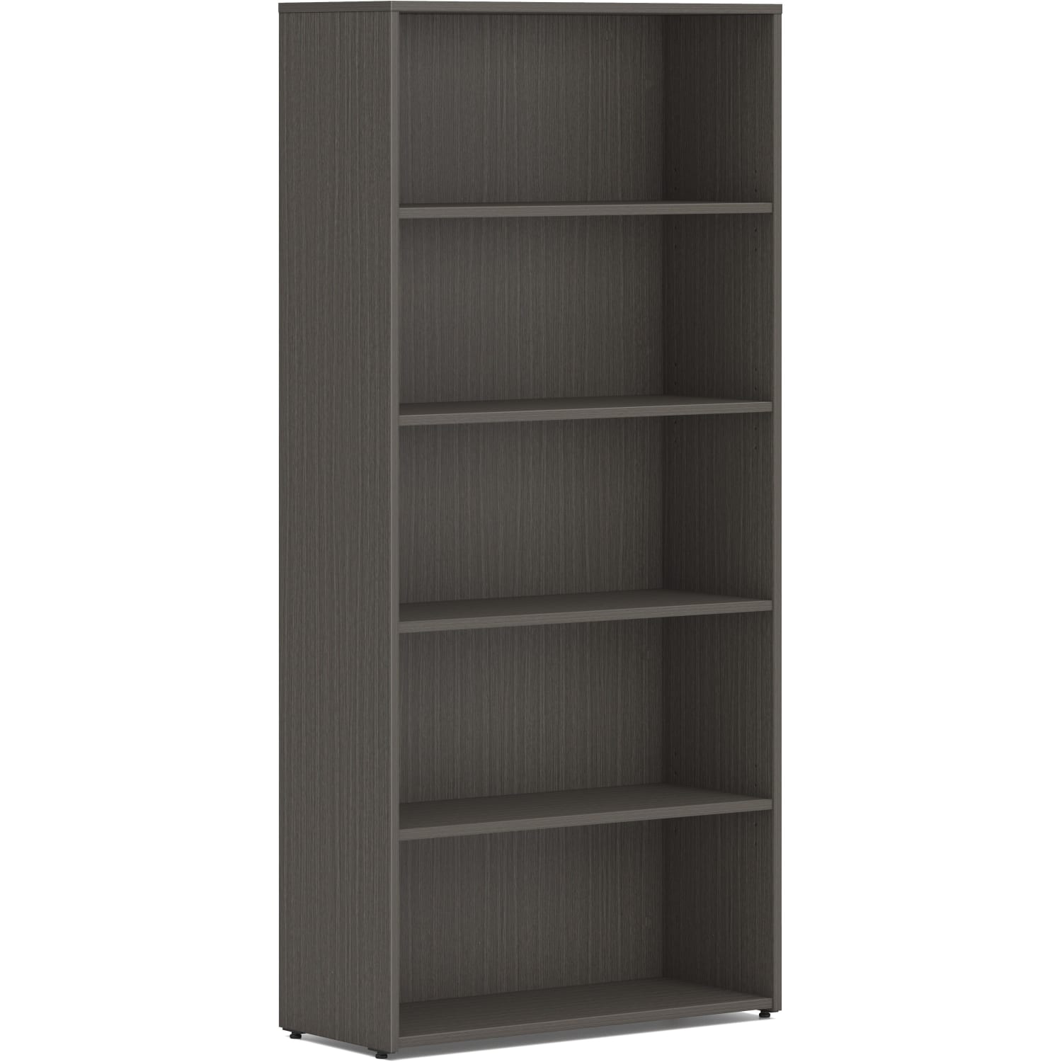 HON Mod 65inH 5-Shelf Bookcase, Slate Teak - Image 4